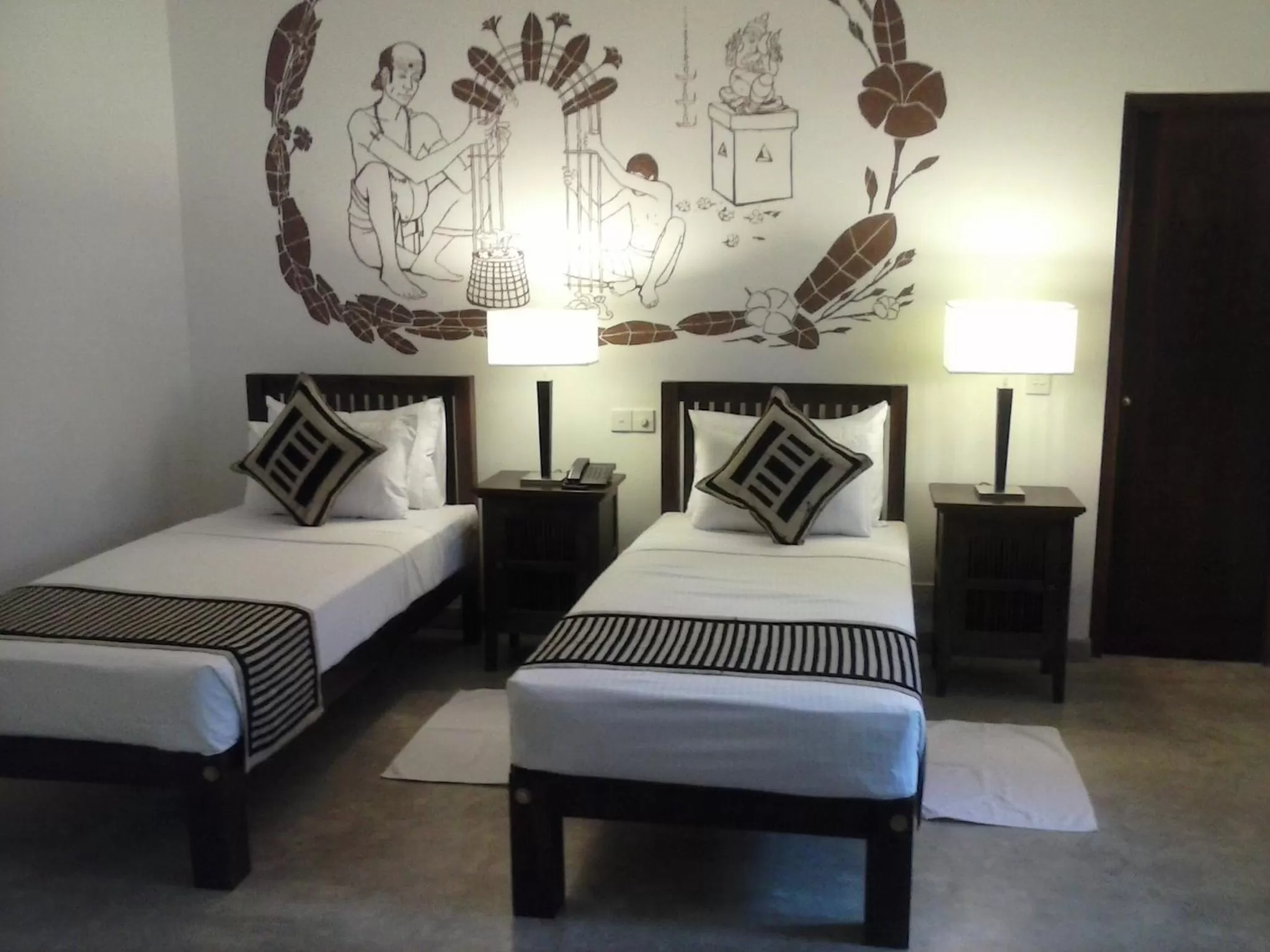 Bed in Jaffna Heritage Hotel