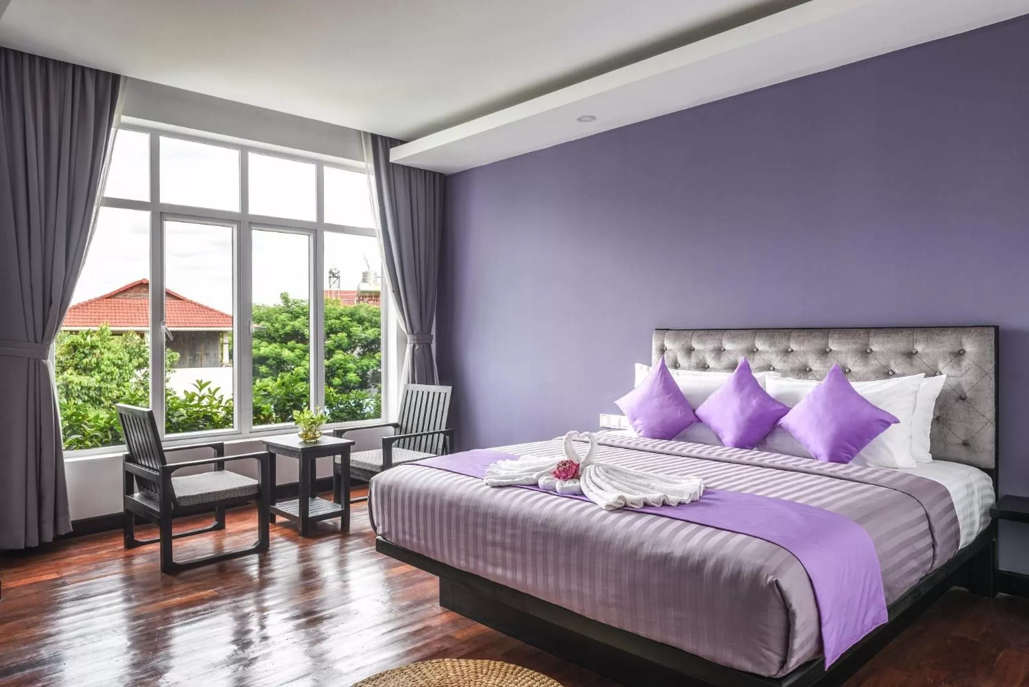 View (from property/room), Bed in Flex Urban Family Villa Hotel