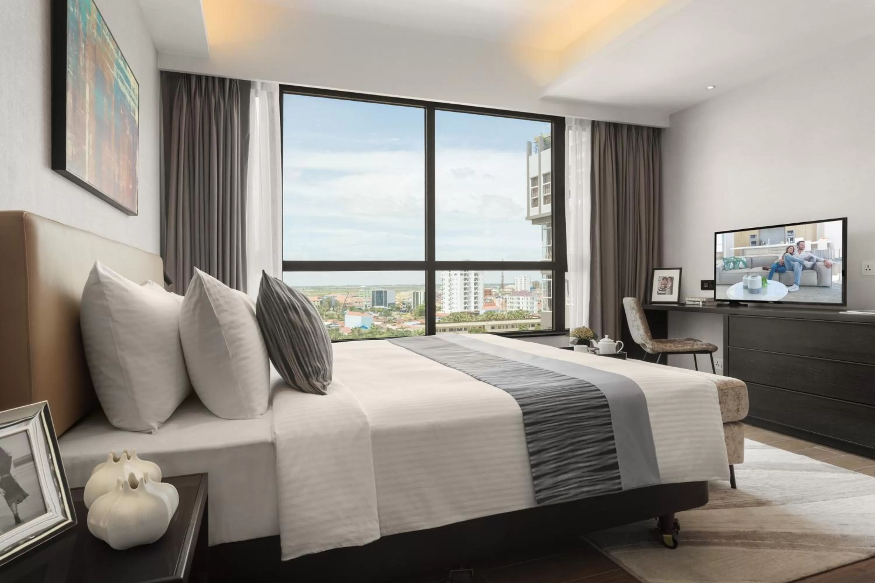 Bedroom, Bed in Somerset Norodom Phnom Penh