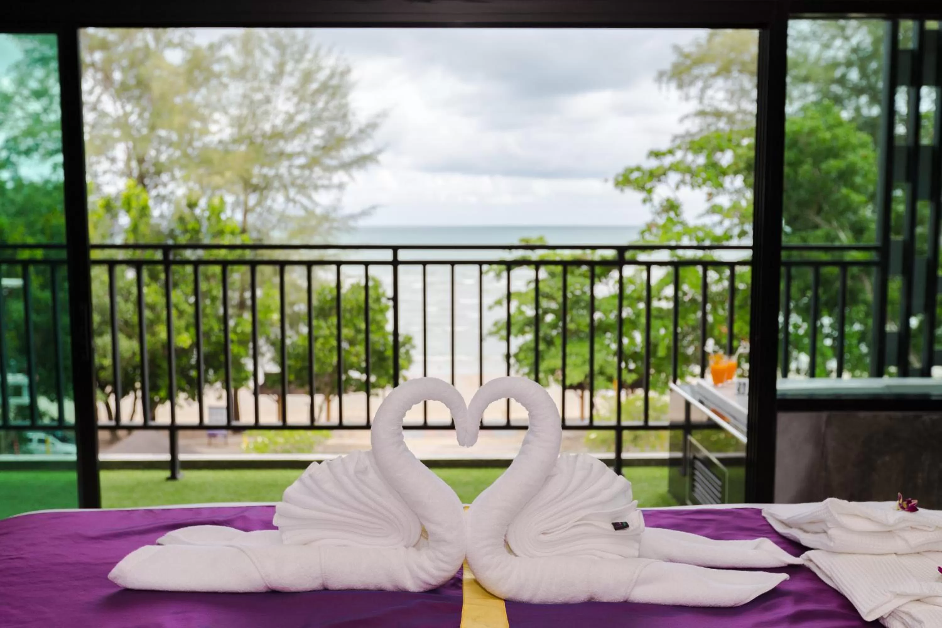 View (from property/room), Bed in Maneetel Krabi Beachfront-SHA Plus