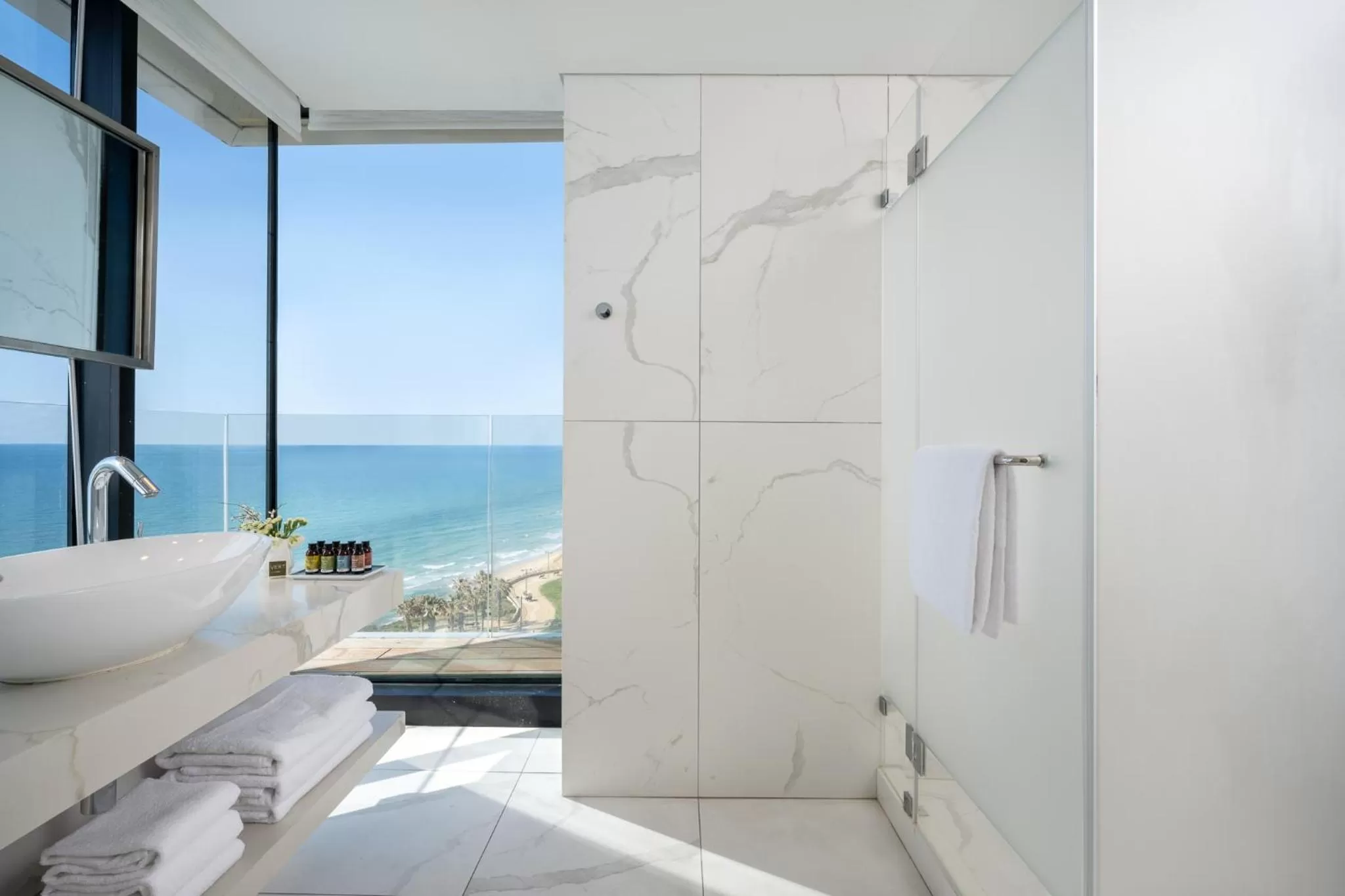 Bathroom in Vert Lagoon Netanya By AFI Hotels