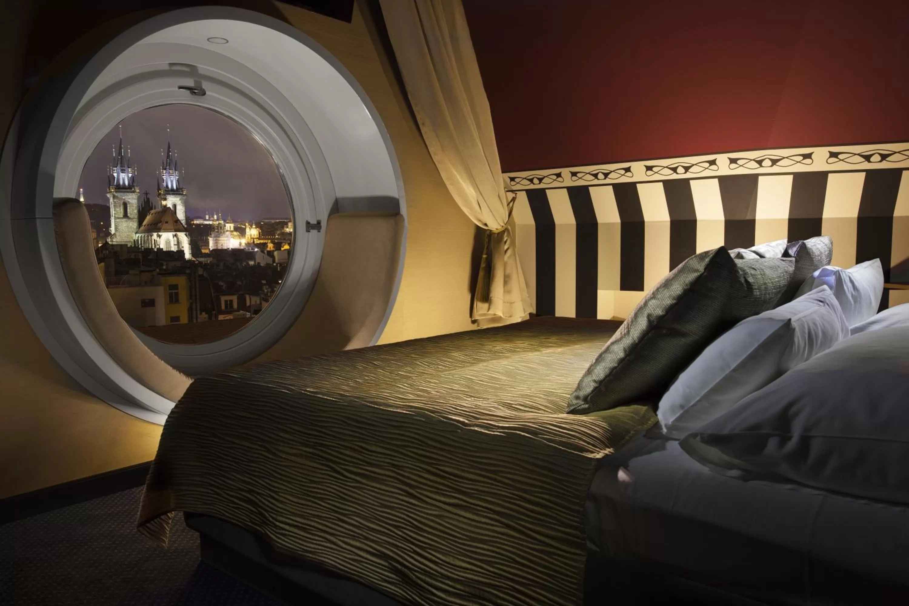 Bed in Hotel Paris Prague