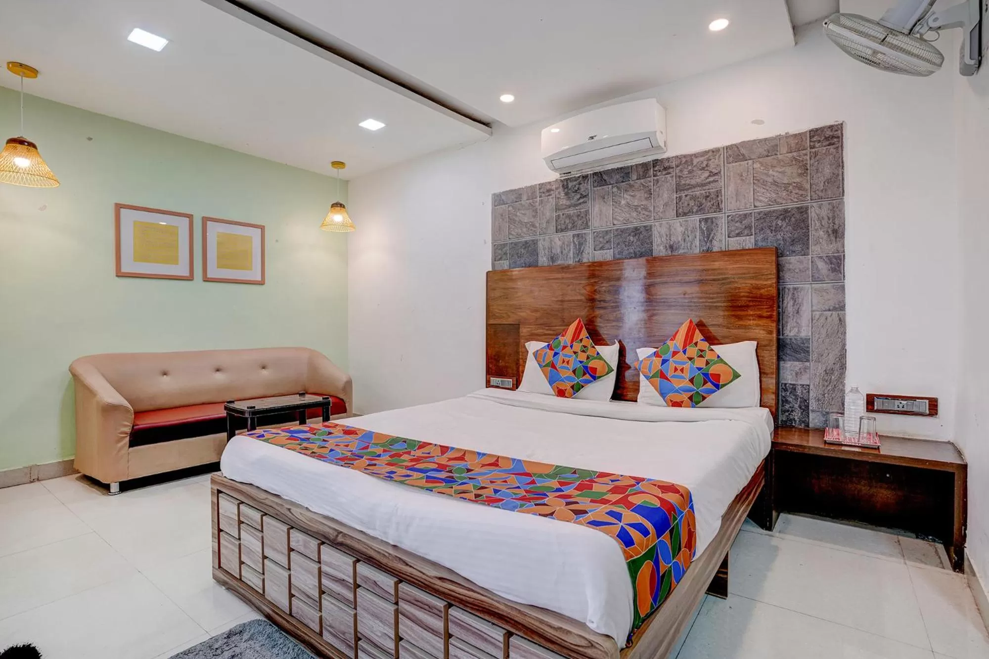 Photo of the whole room, Bed in FabHotel Vardhan House