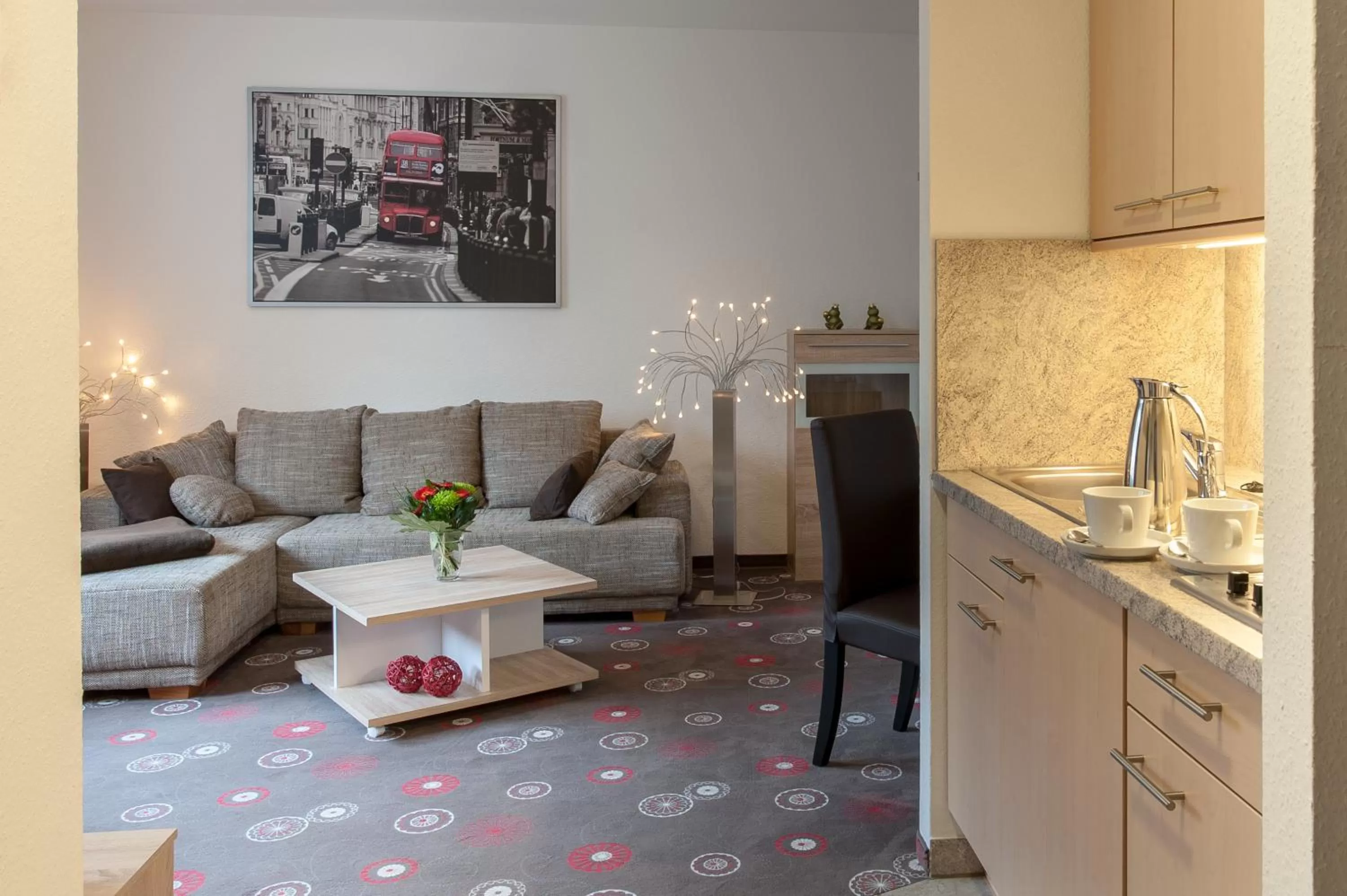 Kitchen or kitchenette in Hotel König