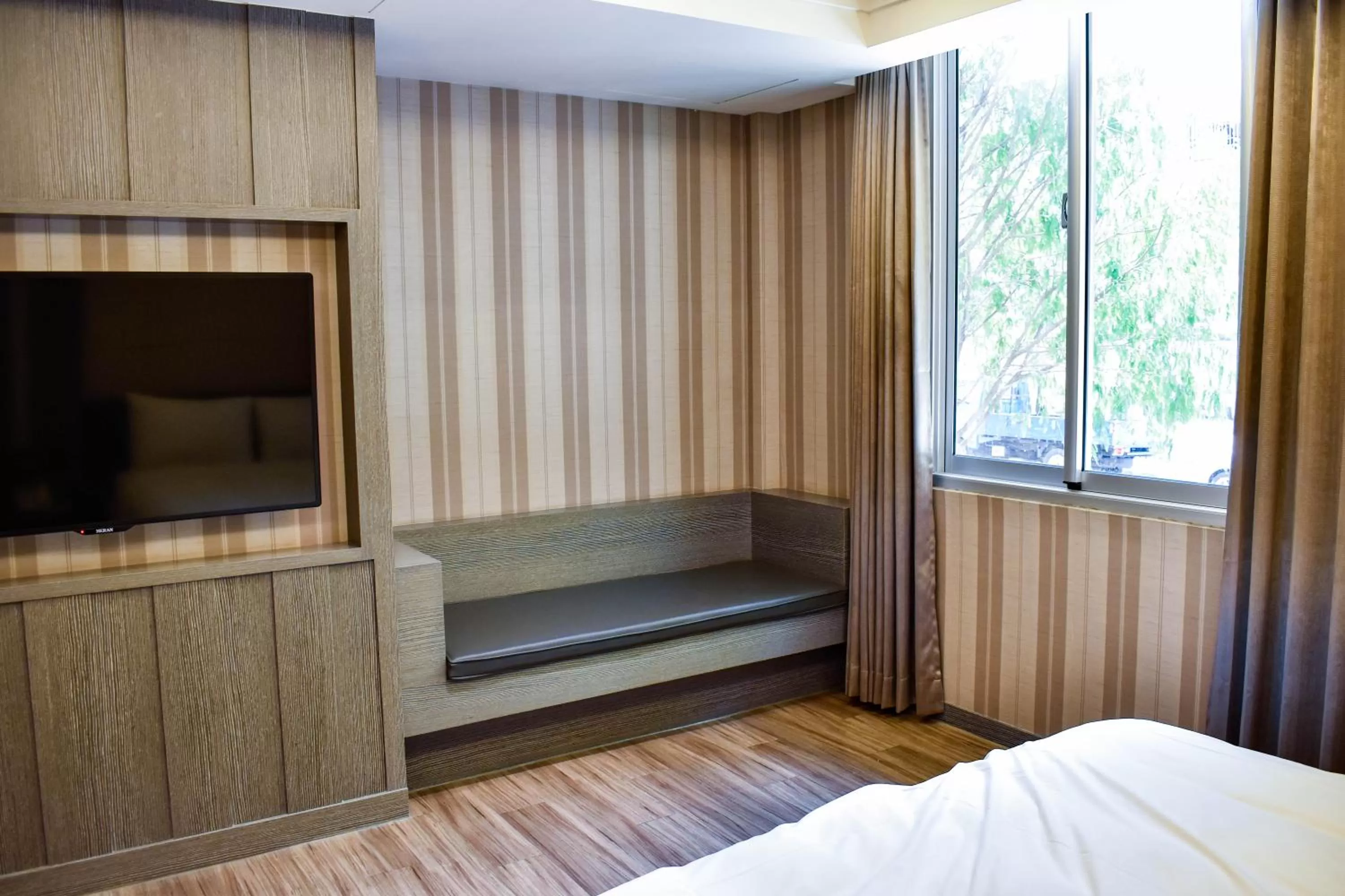 Bed in Talmud Hotel Tainan