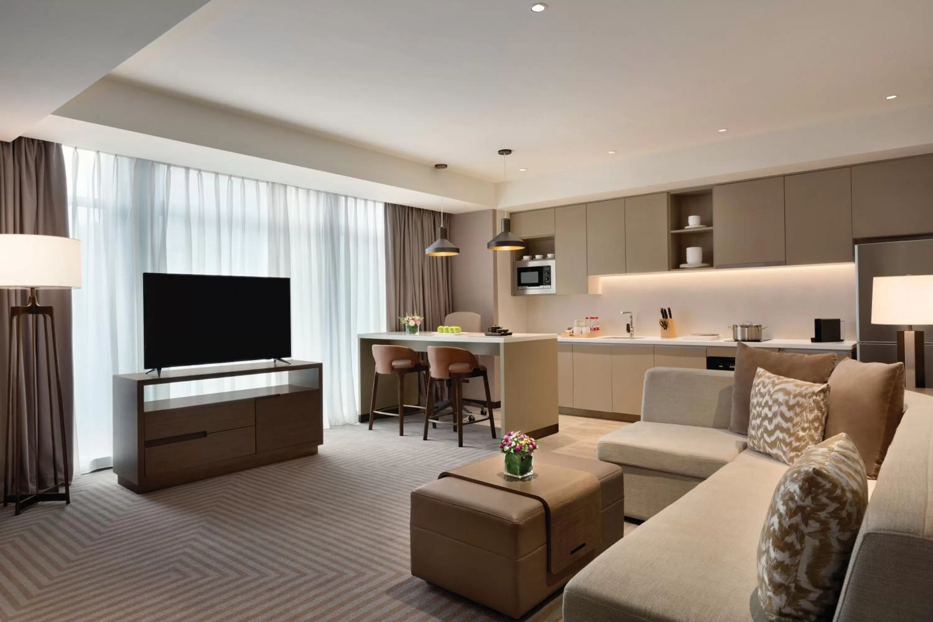 Living room in Hyatt House Chengdu Pebble Walk