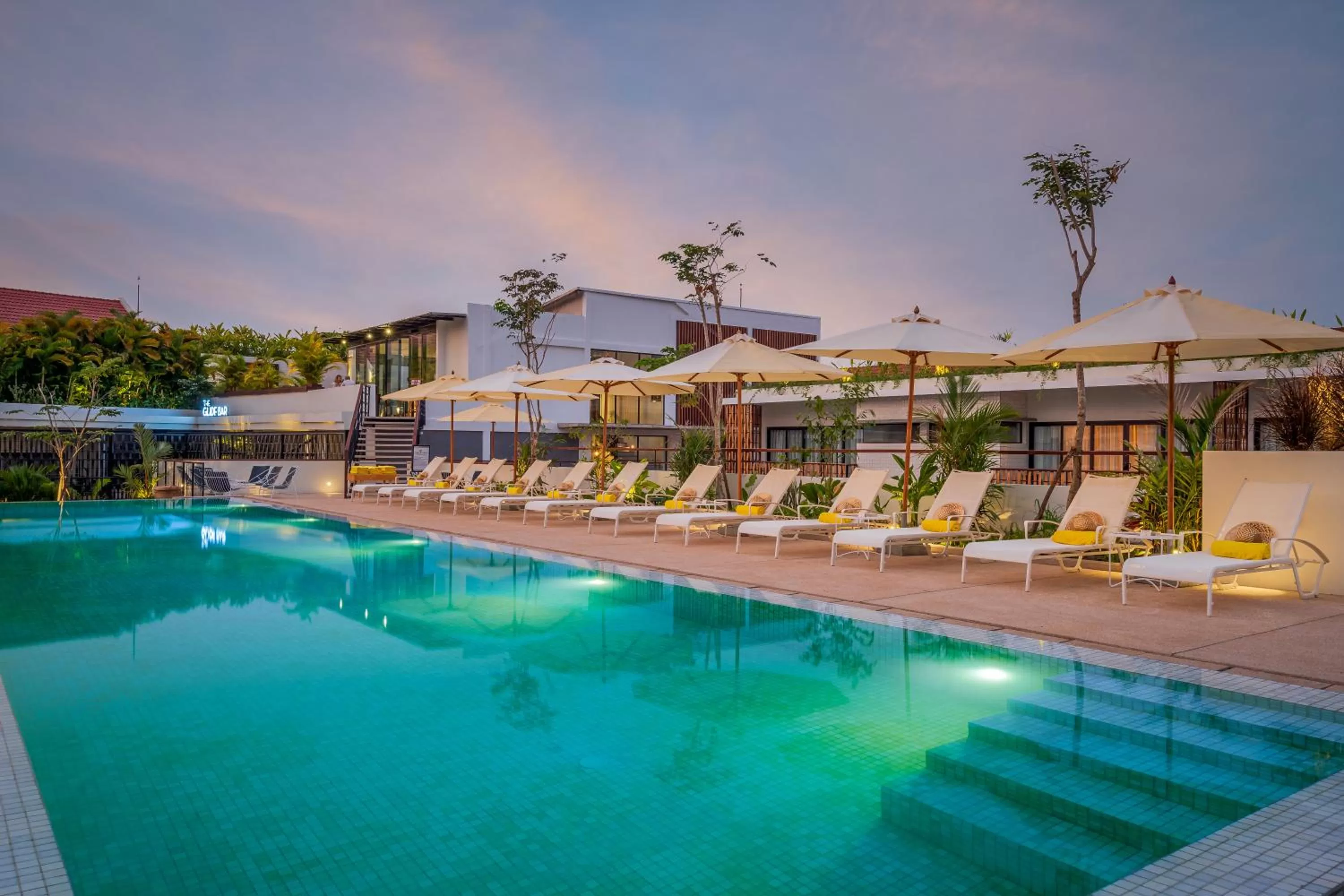 Swimming pool in The Aviary Hotel