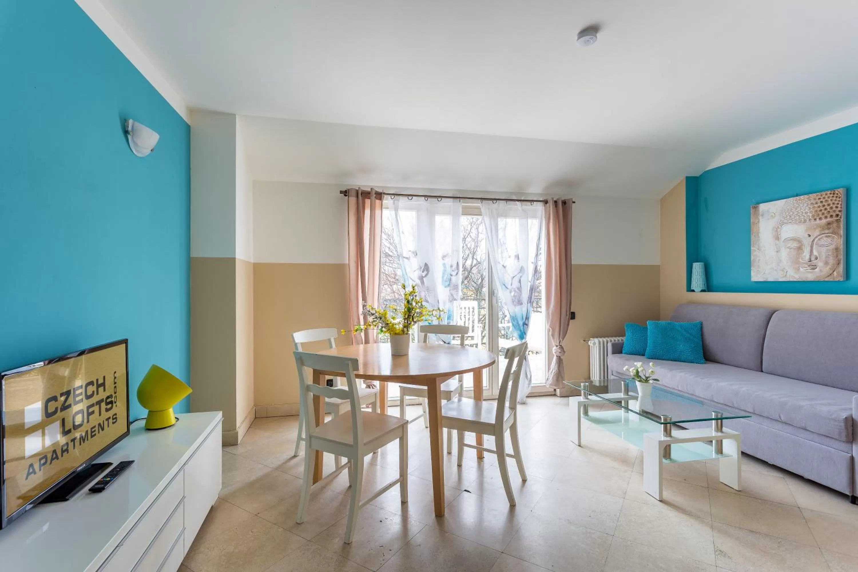 Living room, Dining Area in Legerova 33 Apartments