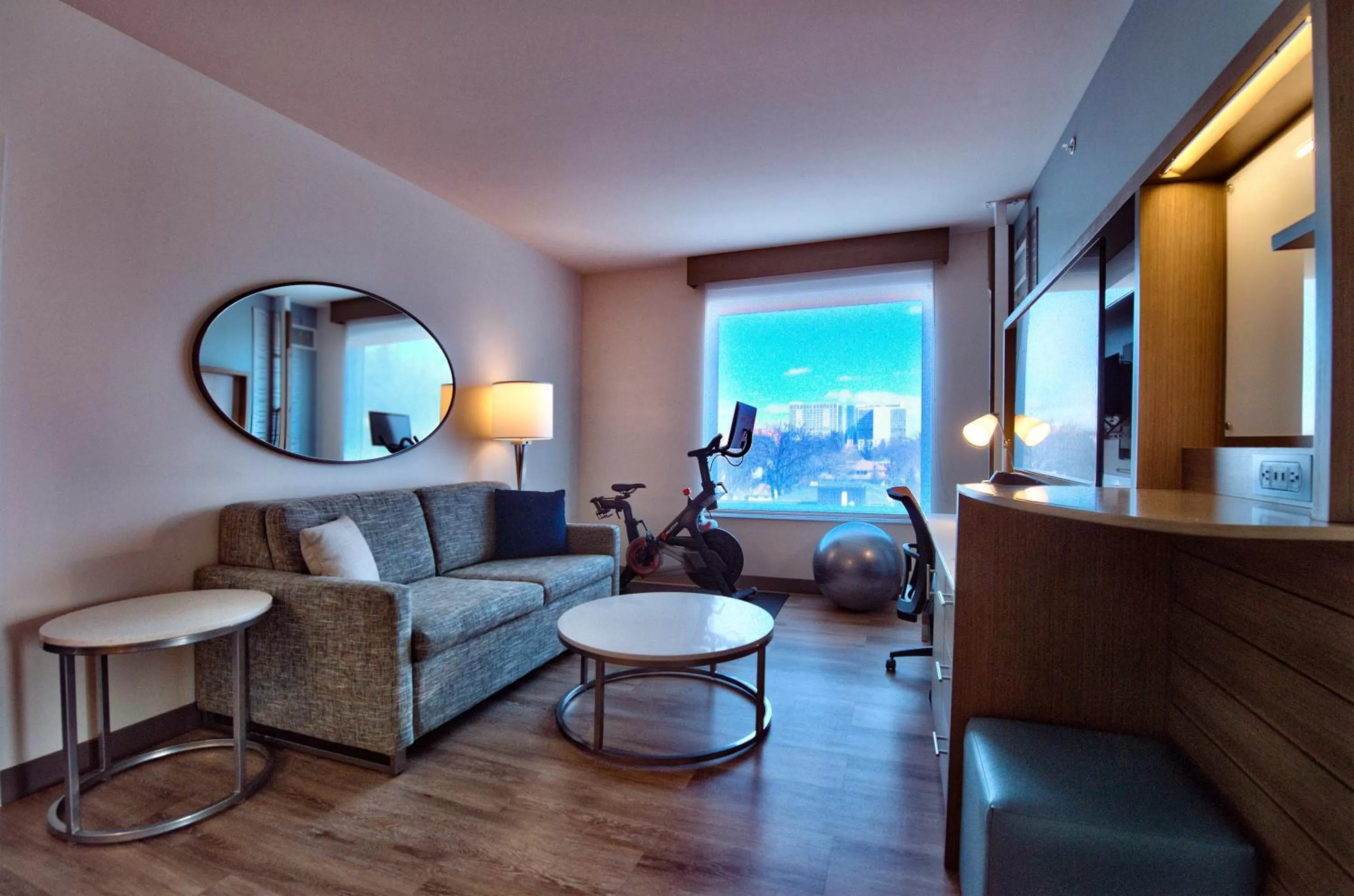 Living room, Bed in EVEN Hotel Rochester - Mayo Clinic Area by IHG