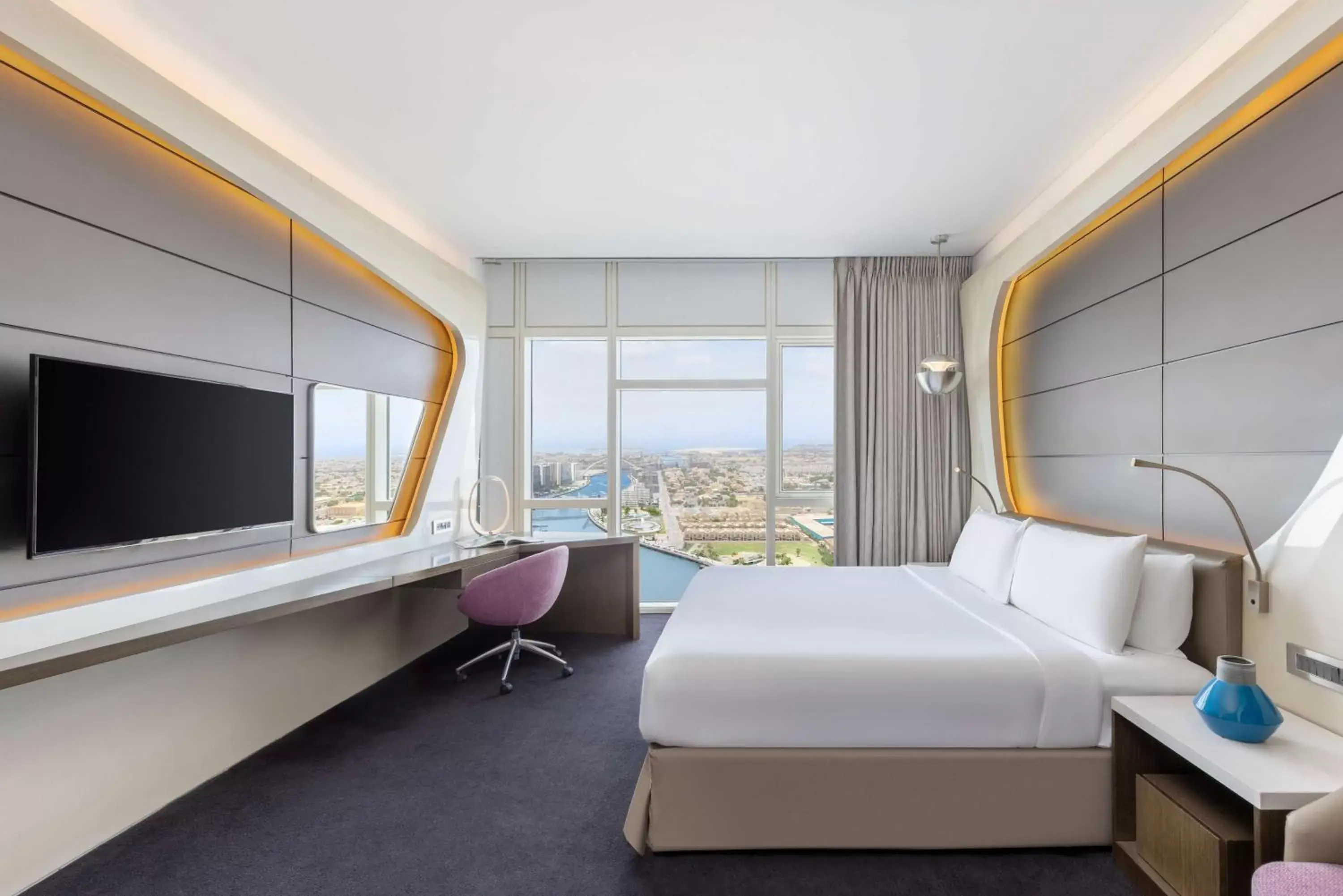 King Deluxe Room with Canal View in V Hotel Dubai, Curio Collection by Hilton King Deluxe Room with Canal View in V Hotel Dubai, Curio Collection by Hilton