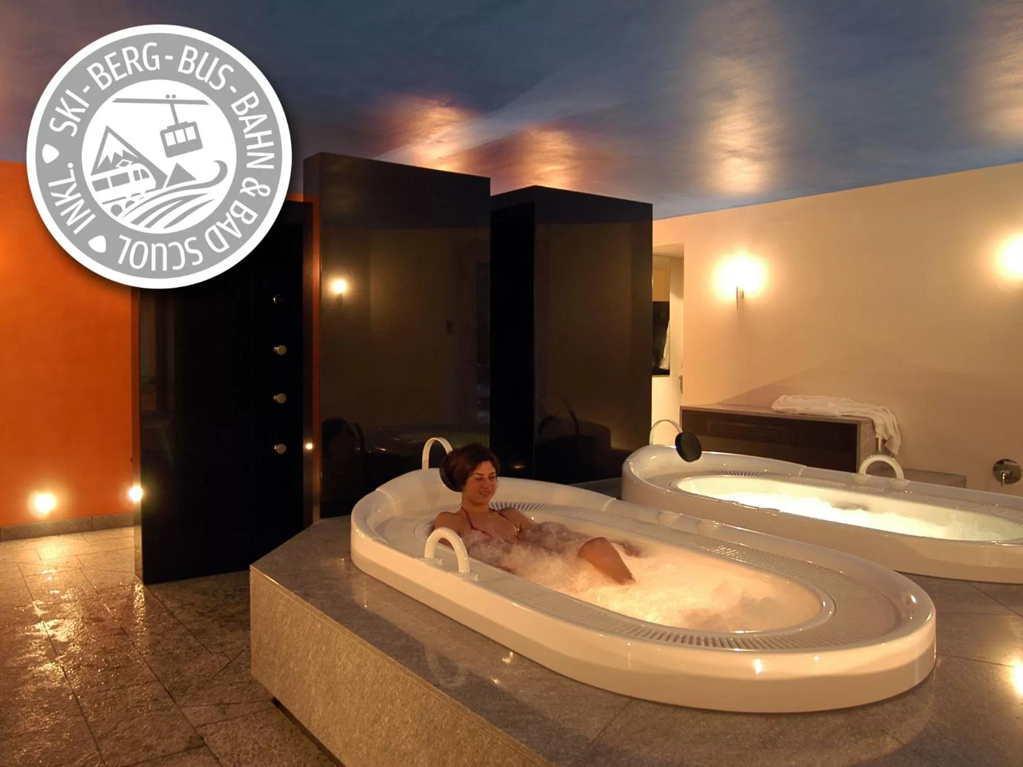 Hot Tub, Bathroom in Hotel Belvedere Scuol