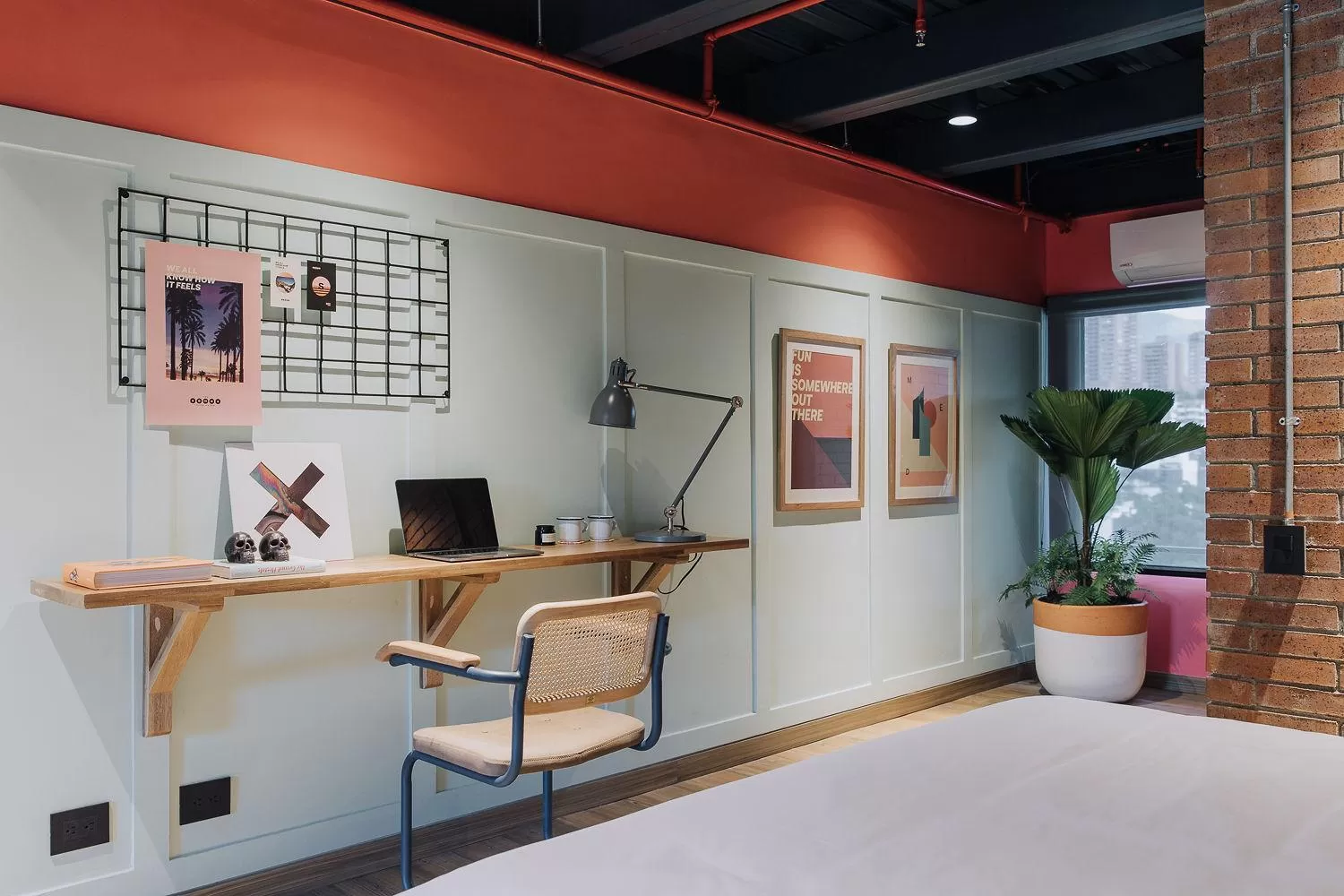 Decorative detail, Bed in The Somos Beats Hotel & Rooftop