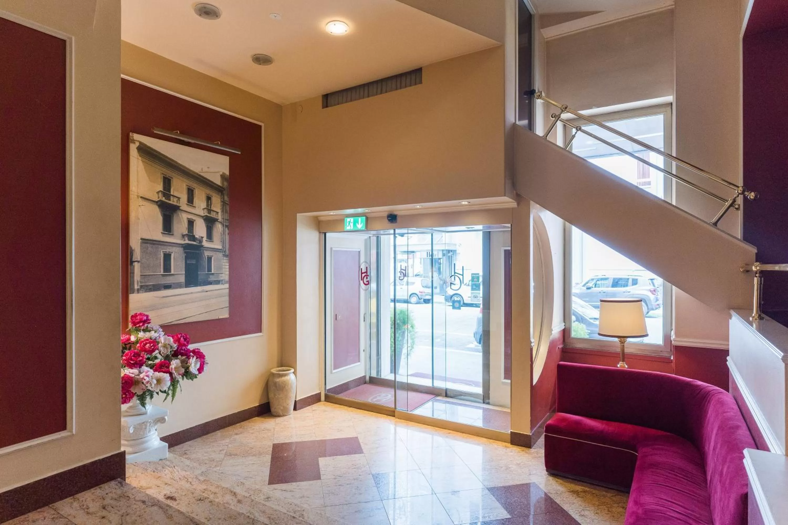 Lobby or reception in Hotel Garda