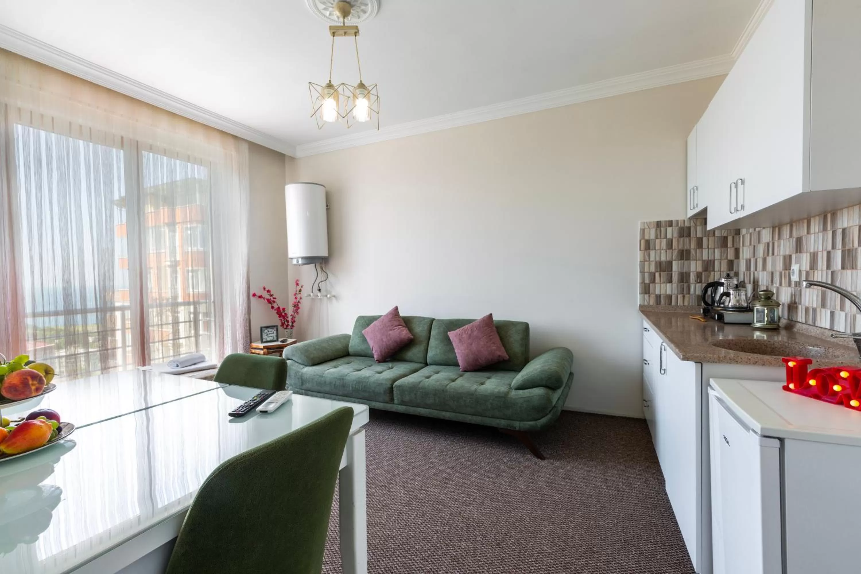 Seating Area in Bikka&Asell Suite Hotel