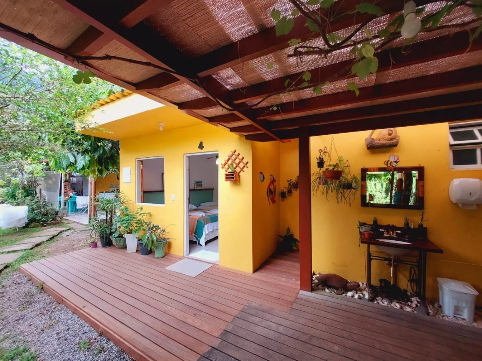 Patio in Pousada Capim Melado