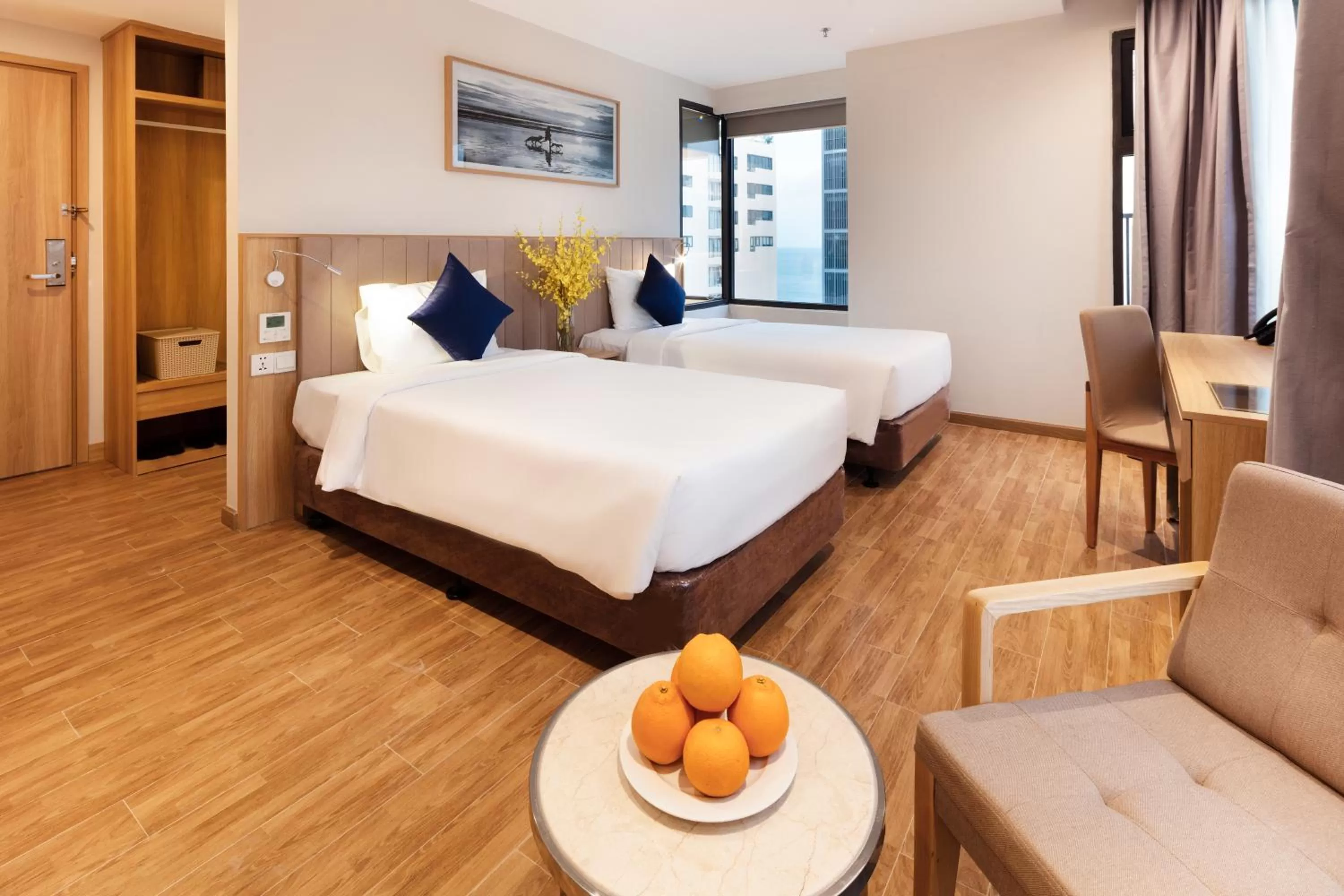 Bed in VENTANA NHA TRANG HOTEL