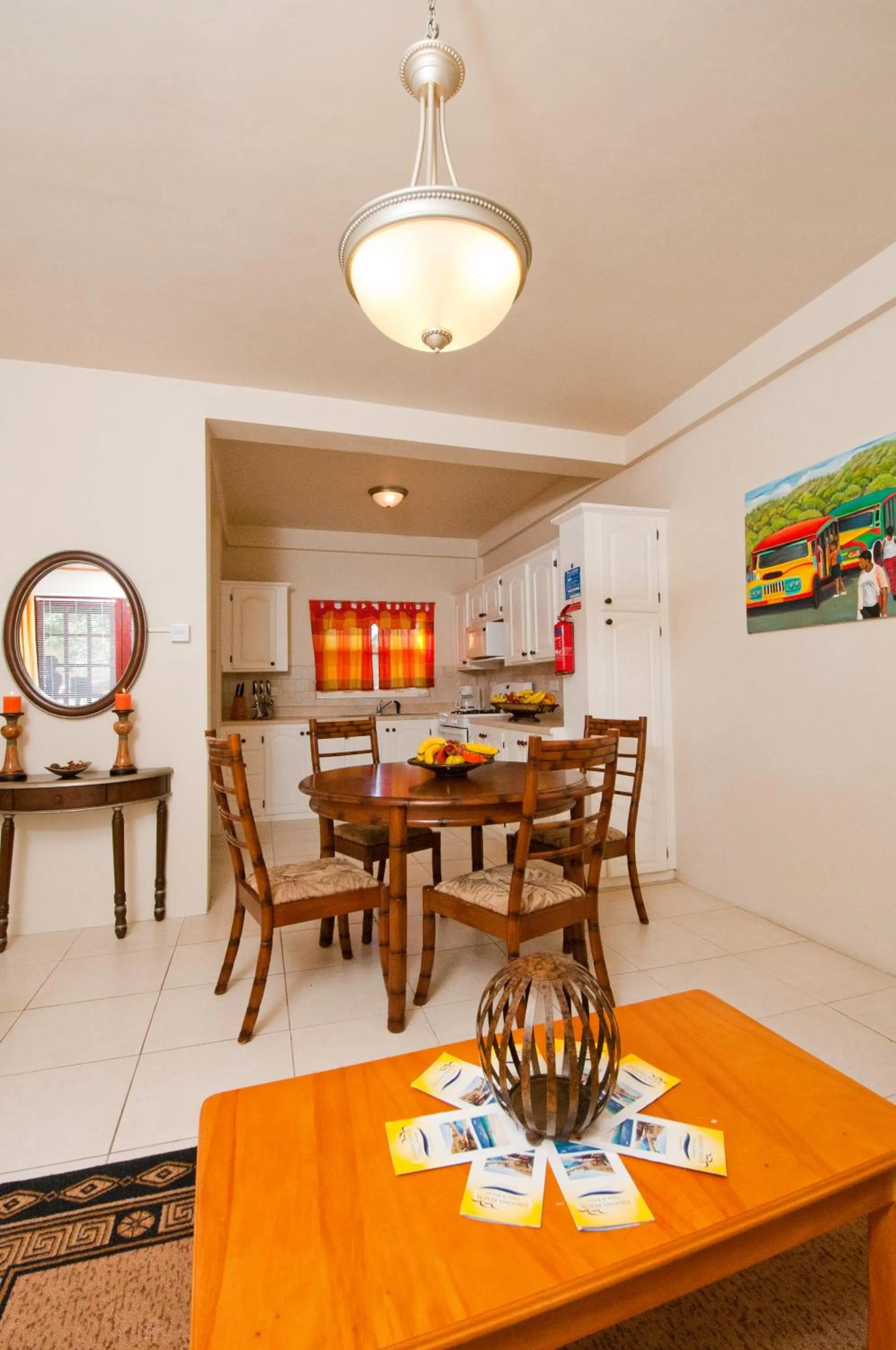 Kitchen or kitchenette in Grooms Beach Villa & Resort
