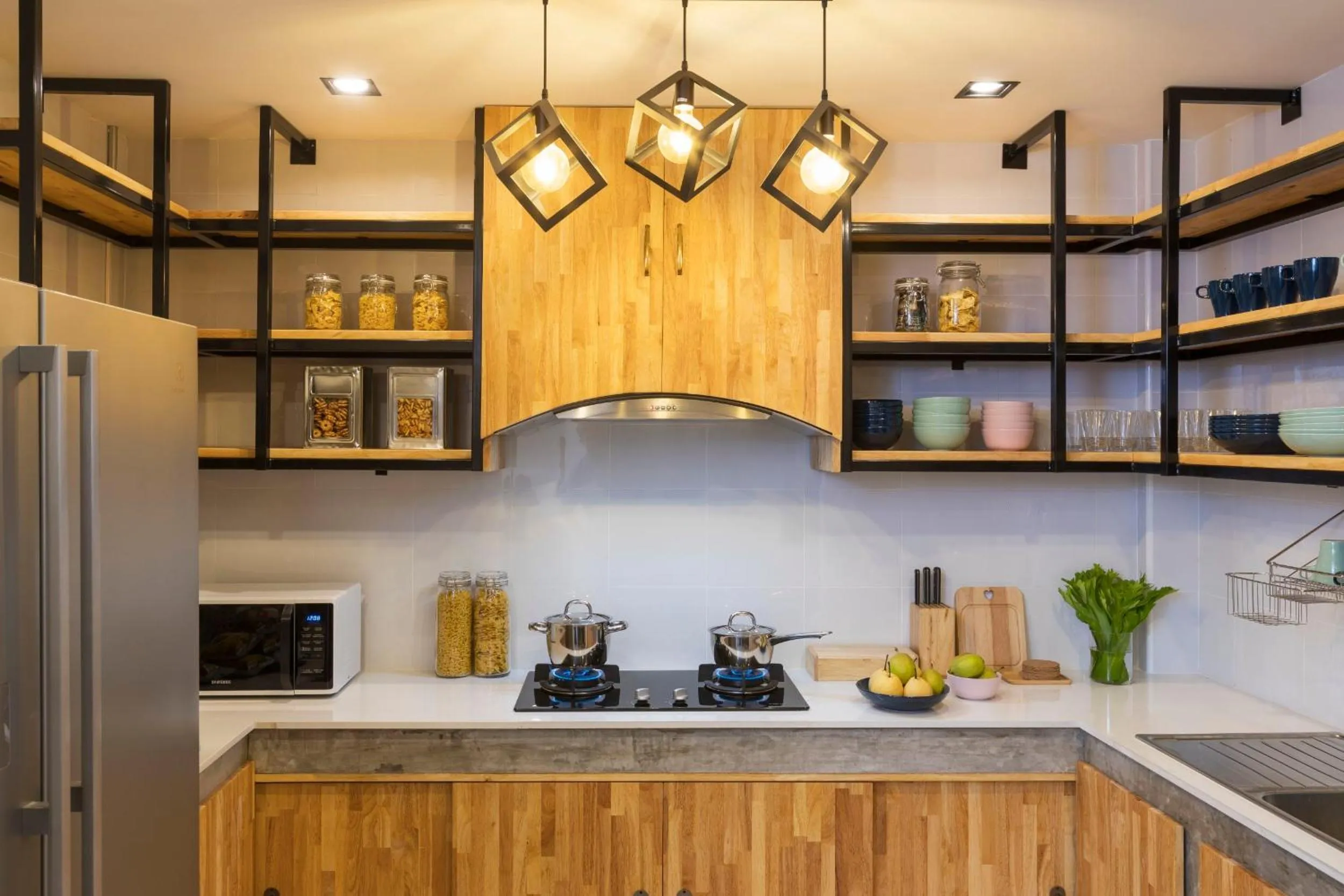 Kitchen or kitchenette in Timber Hostel