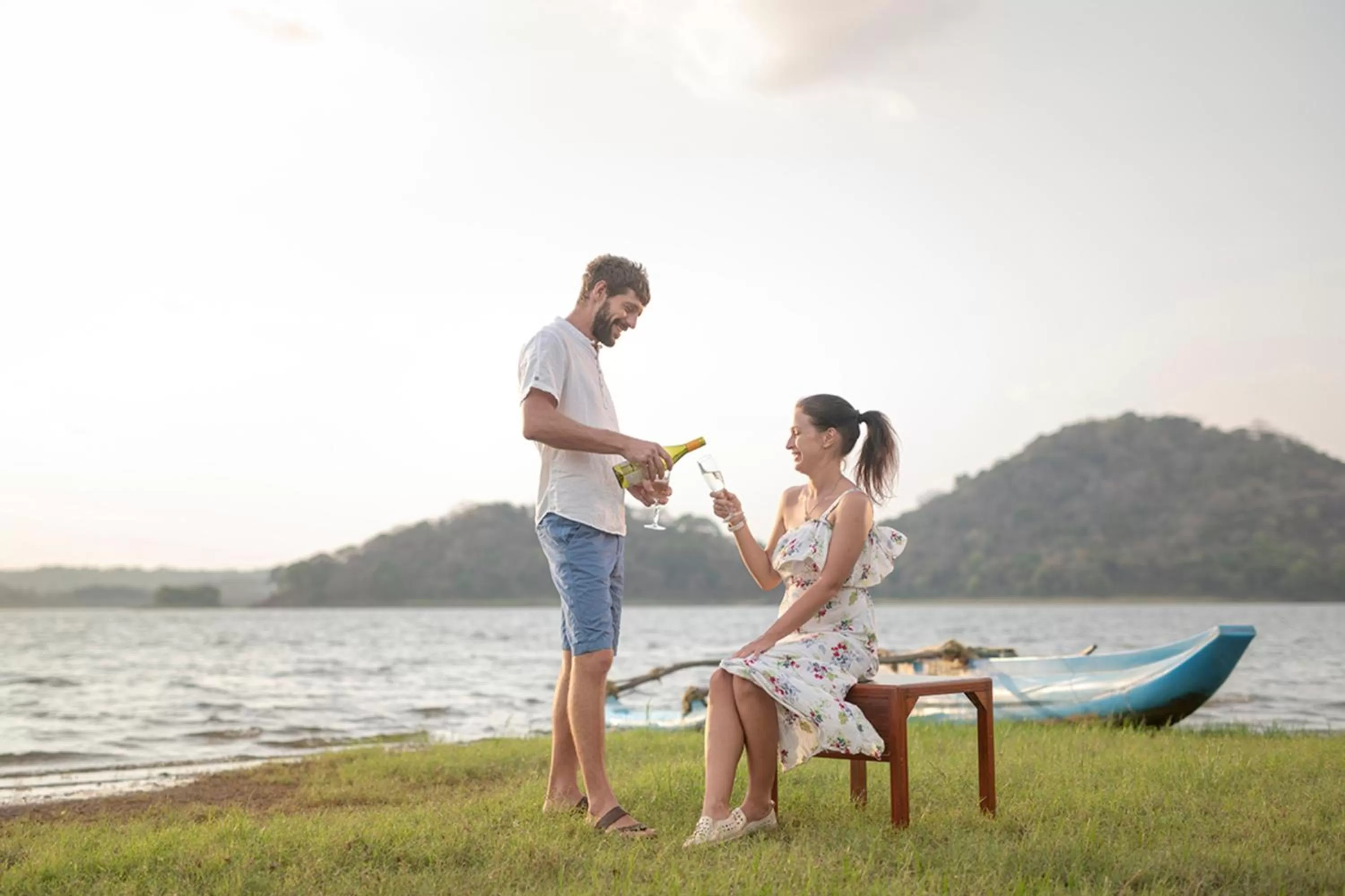 People in Lavendish Lake Giritale - Former Giritale Hotel