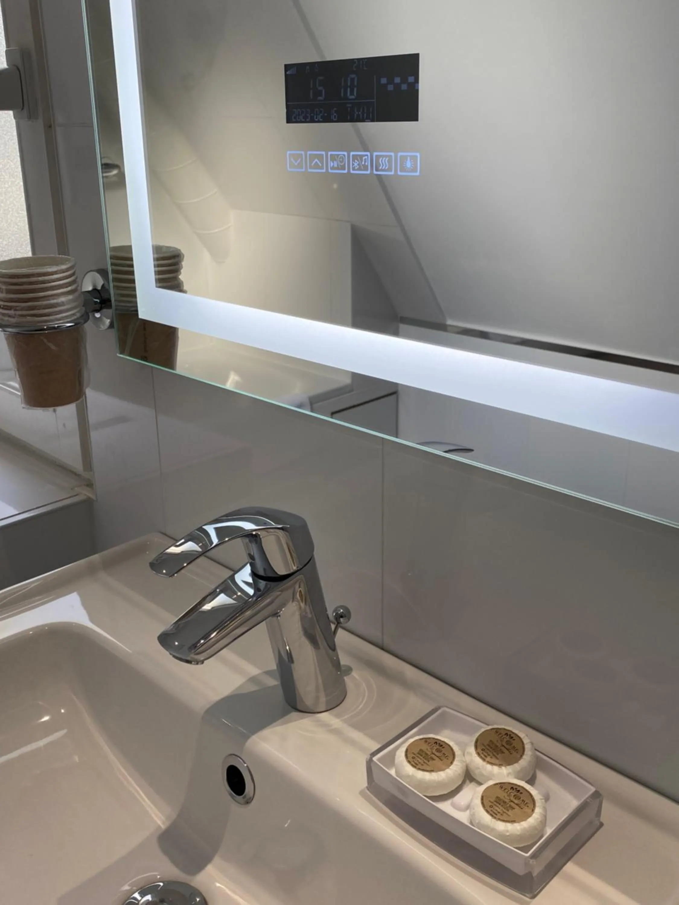 Bathroom in Austin's Saint Lazare Hotel