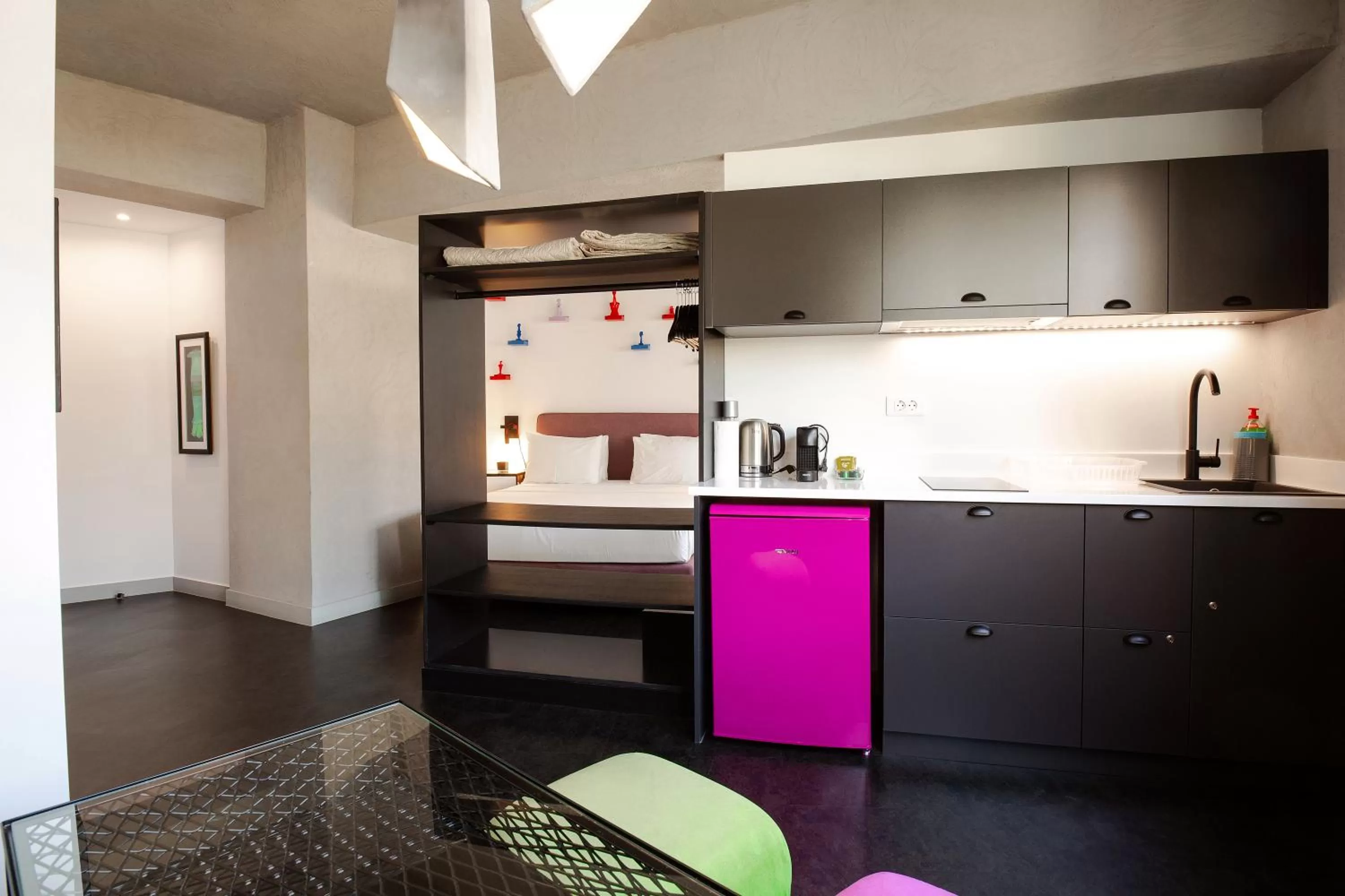 Kitchen or kitchenette in Downtown Athens Lofts - The Acropolis Observatory