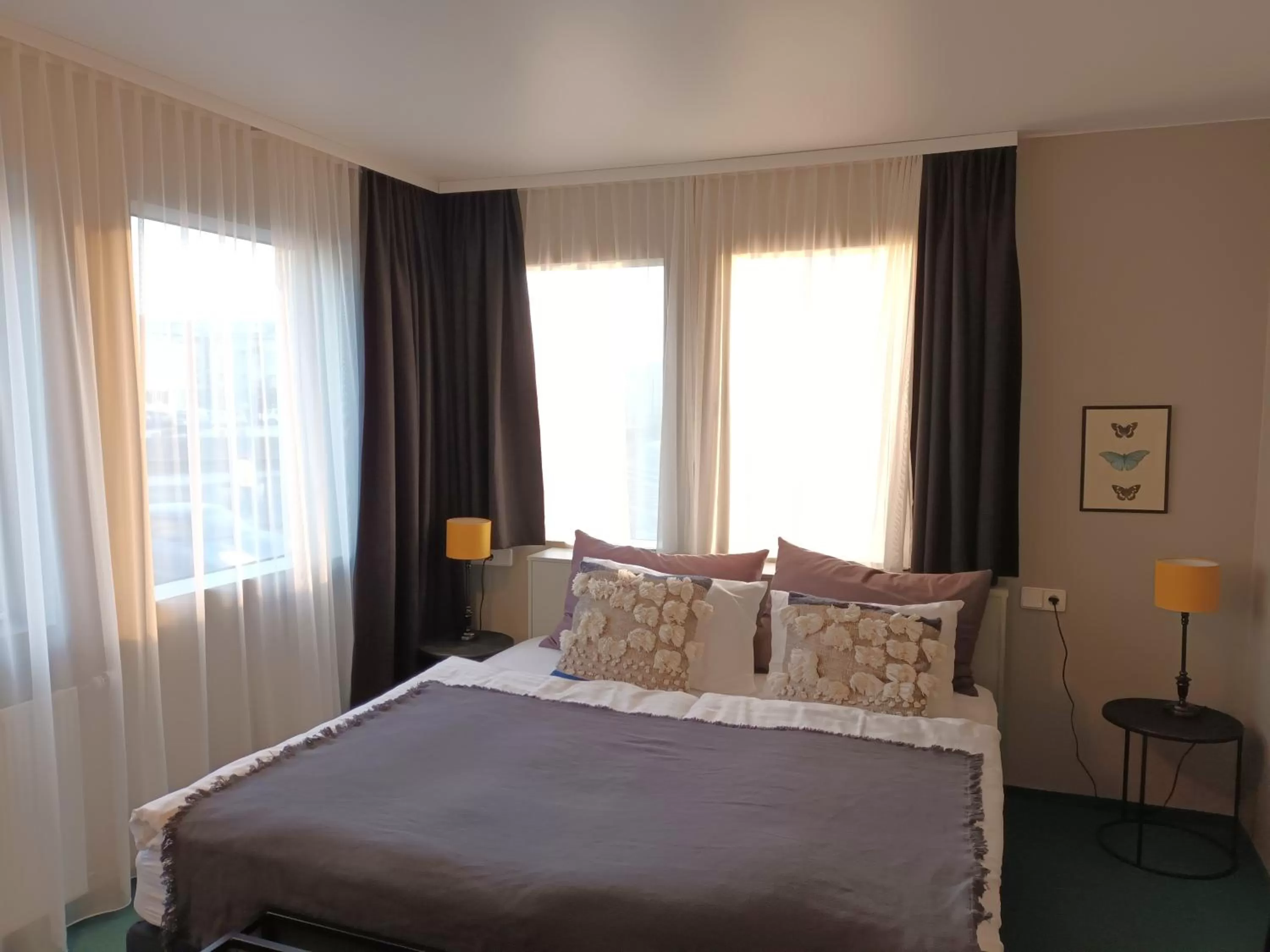 Bed in Hotel Leifur Eiriksson