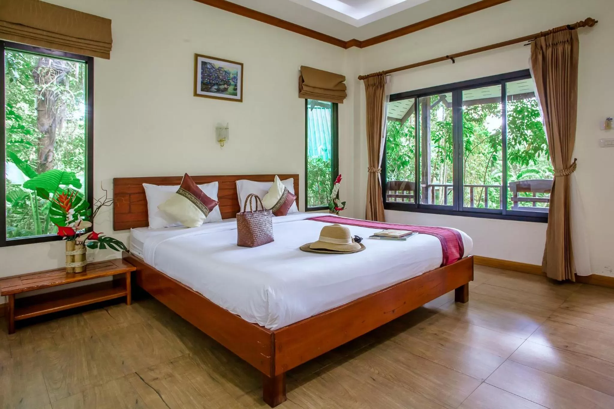 Bed in The Vatika Resort and Spa