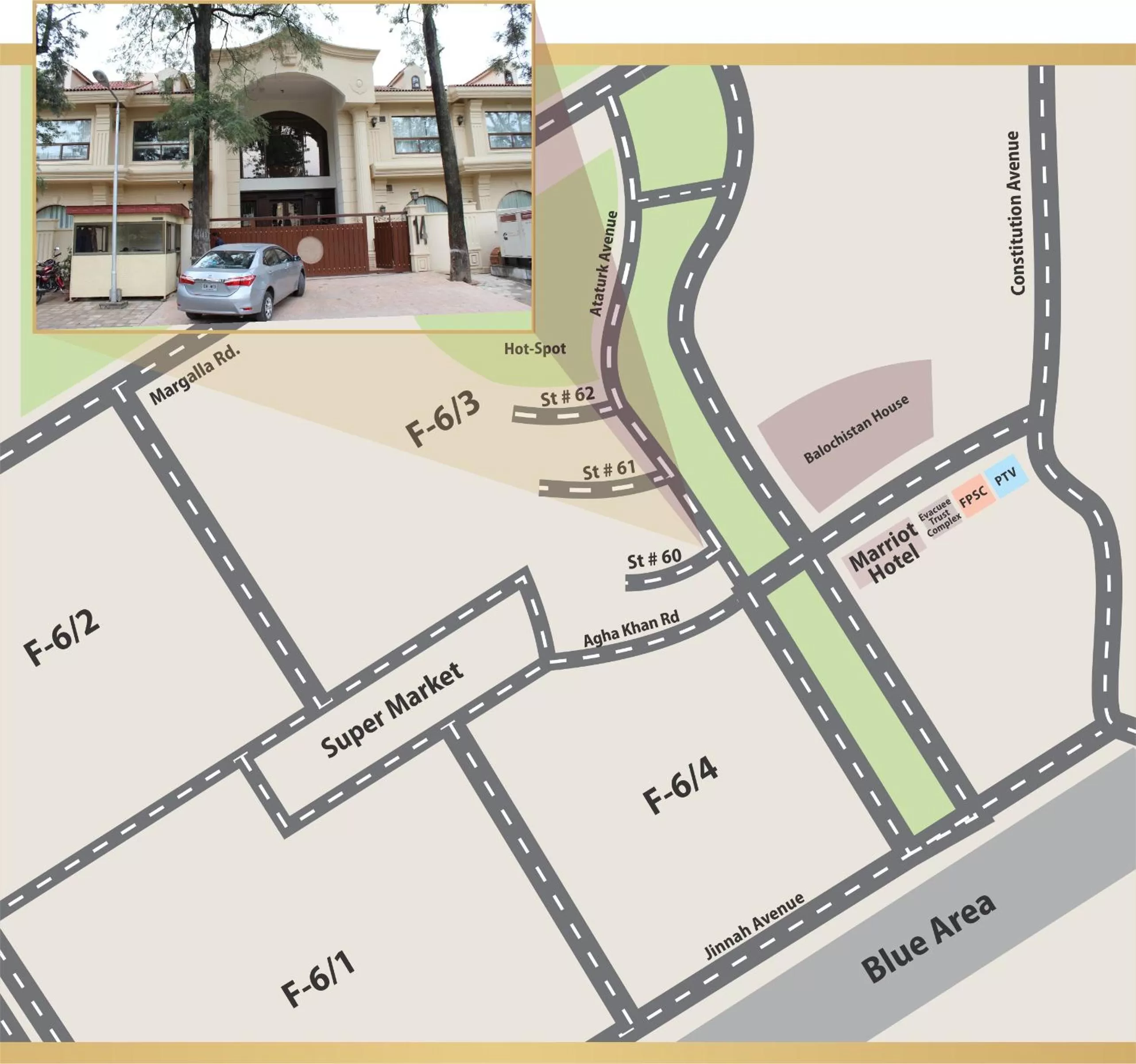 Bird's eye view in S Chalet Islamabad