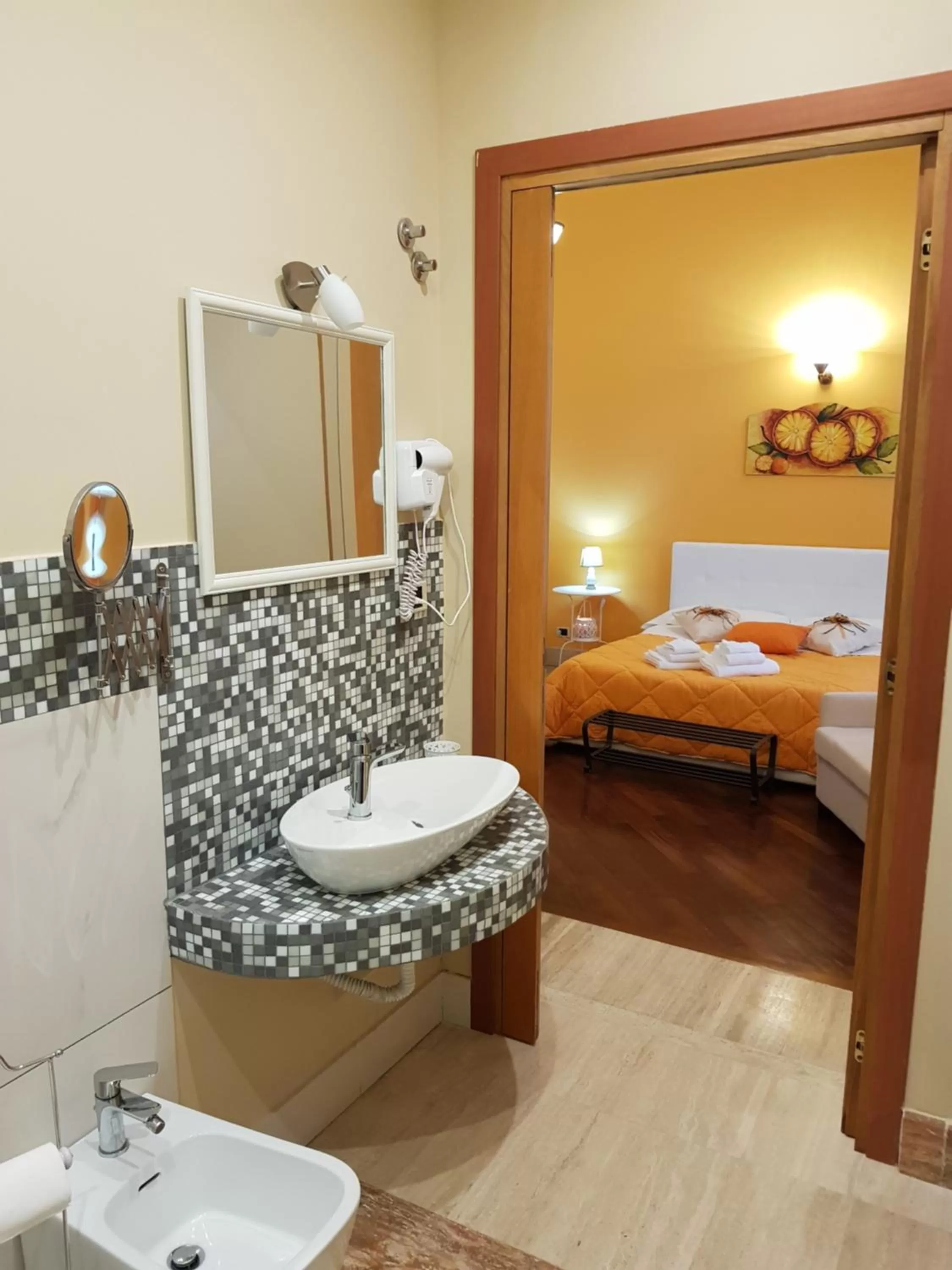Bathroom, Bed in B&B Sicily Luxury