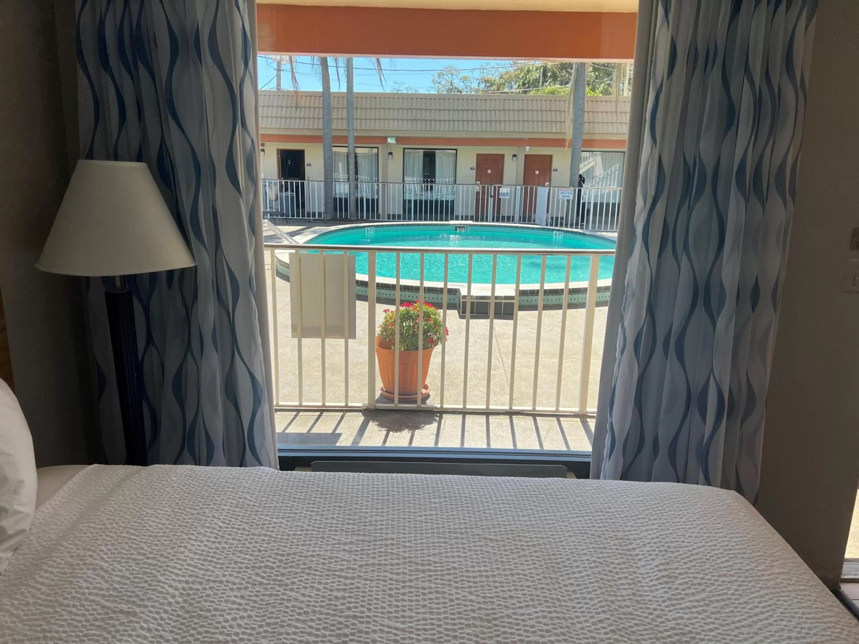 Pool view, Bed in Days Inn by Wyndham St. Petersburg Central