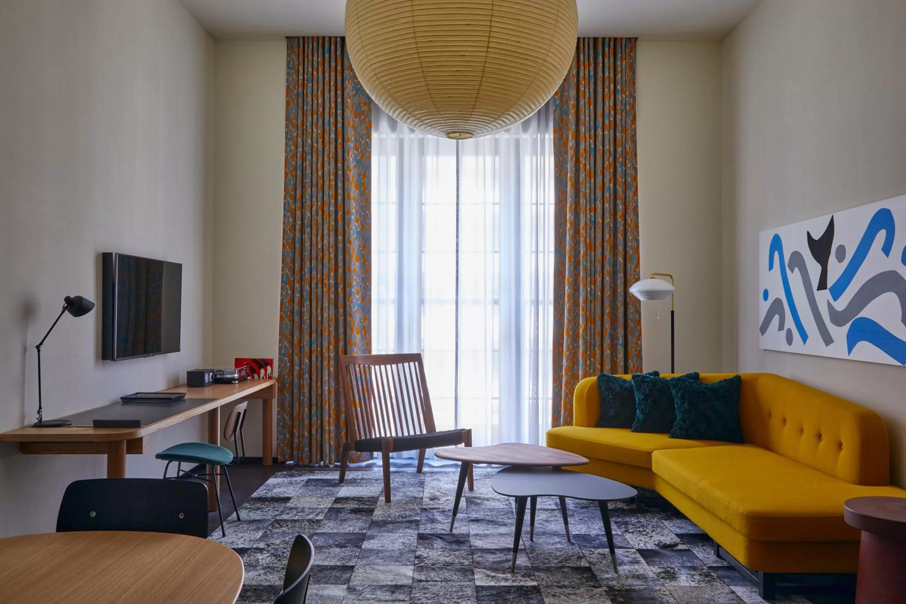 Living room in Ace Hotel Kyoto