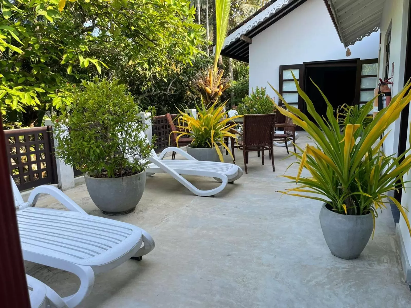 sunbed in Wasantha Garden Hotel Restaurant & Ayurvedic Treatment