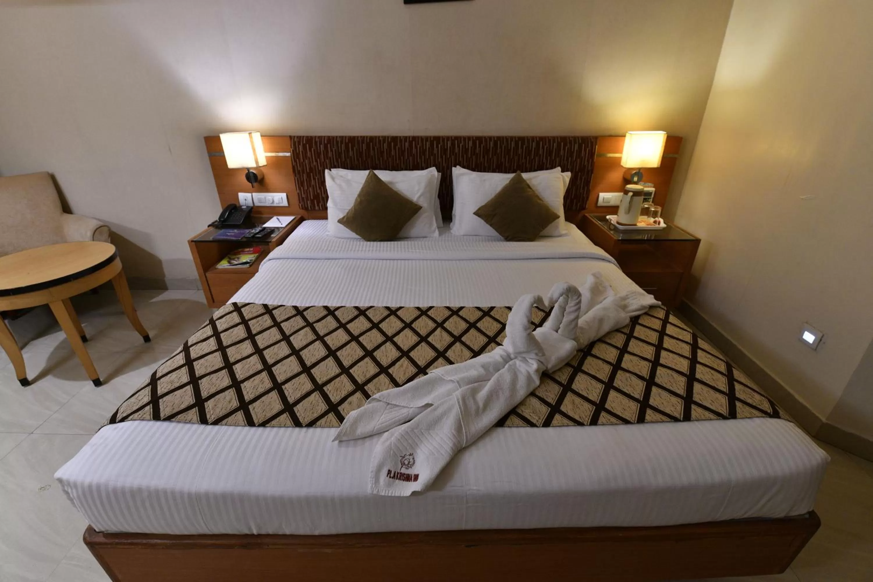 Bedroom, Bed in PLA Krishna Inn