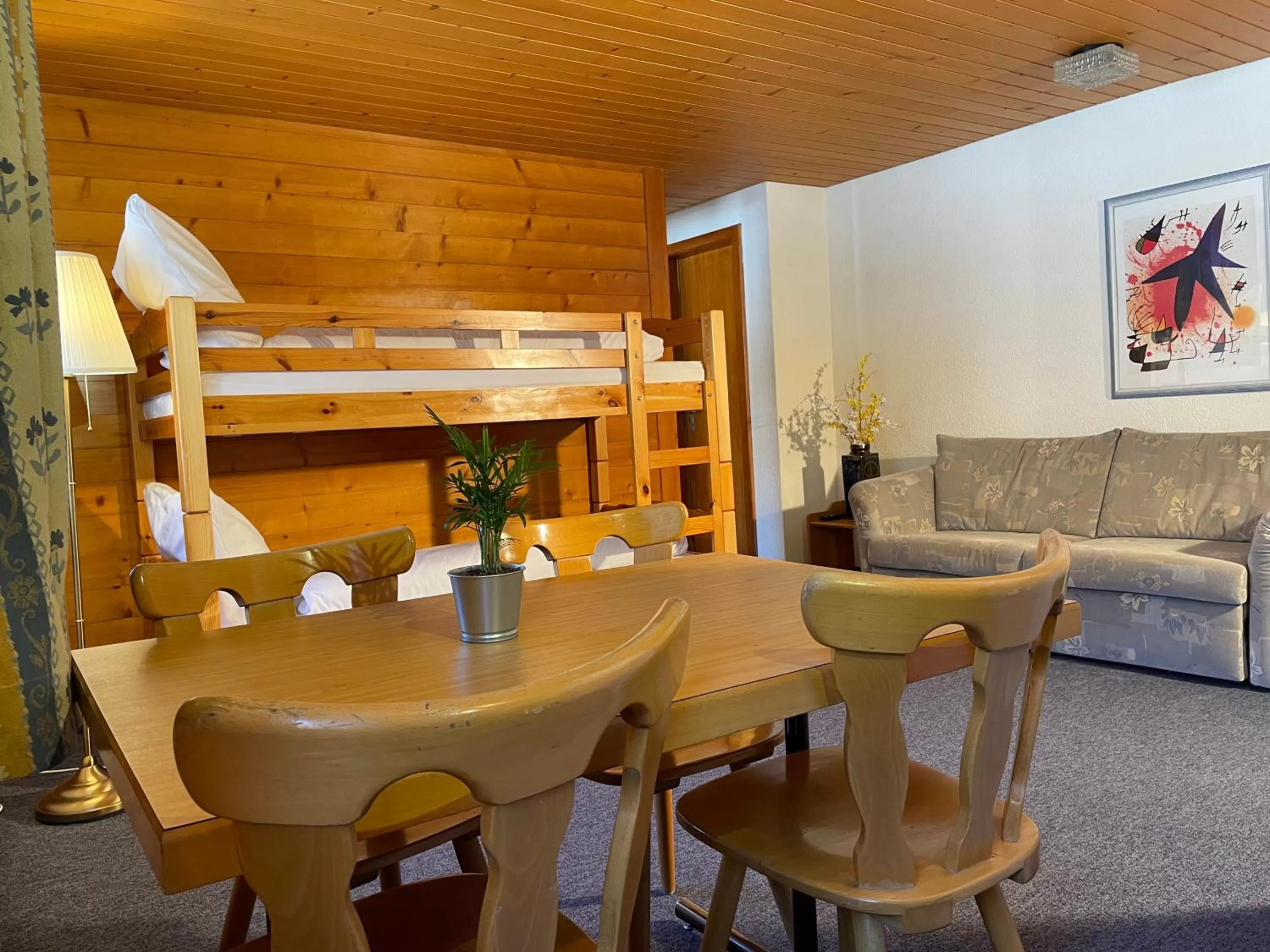 Living room, Bed in Dinh Residence