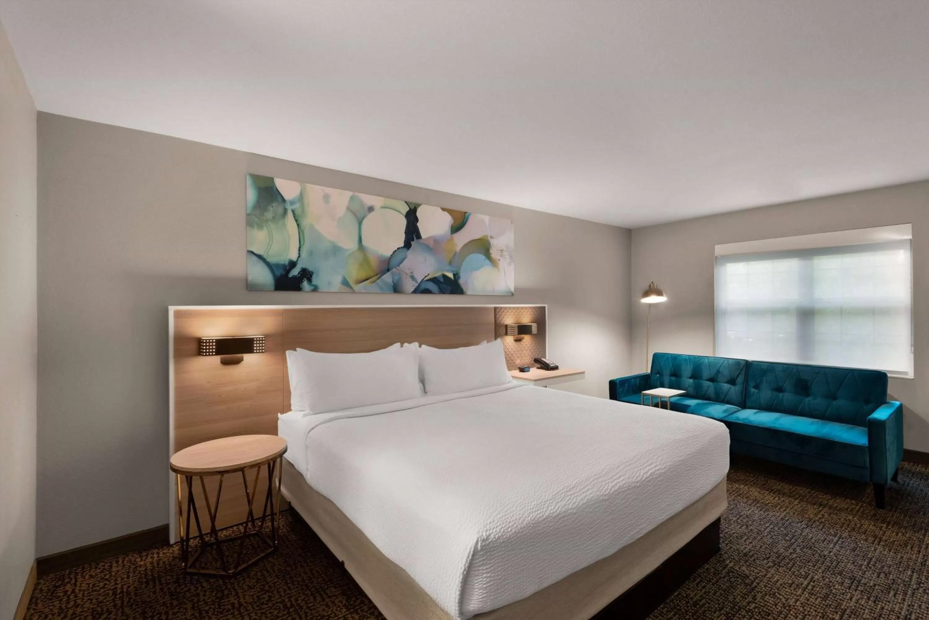 Photo of the whole room, Bed in Wyndham Garden Galena Hotel & Day Spa