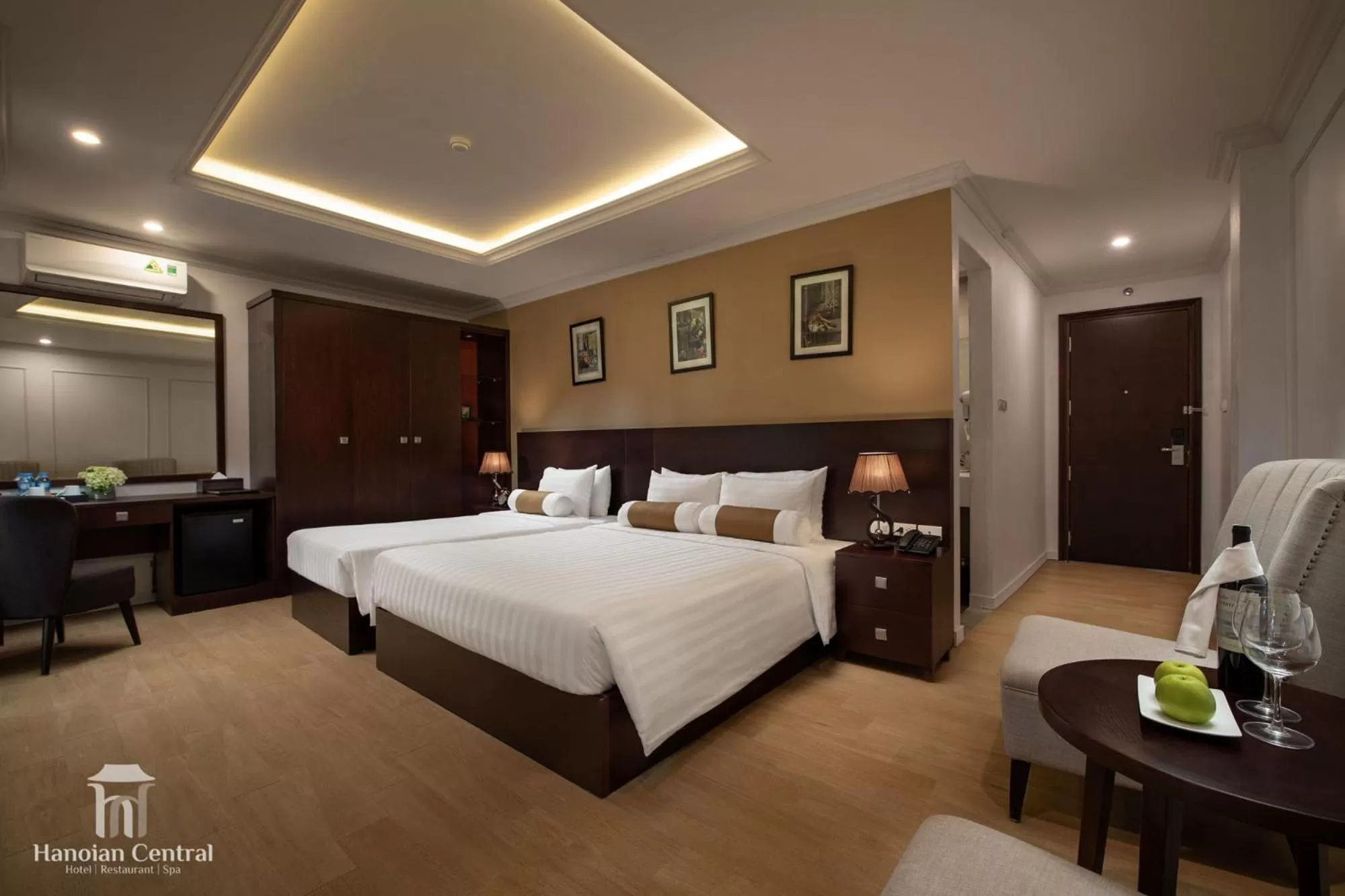 Bed in Hanoian Central Hotel & Spa