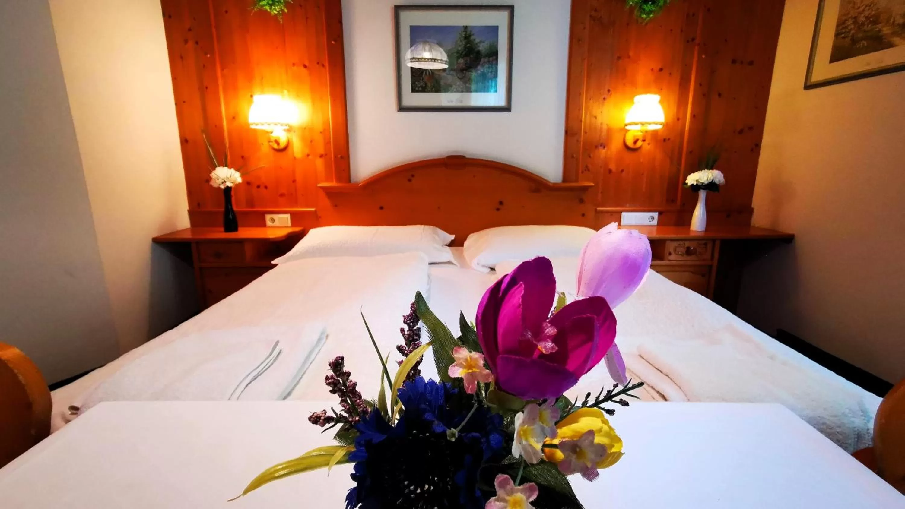 Bed in Gasthof Geronimo