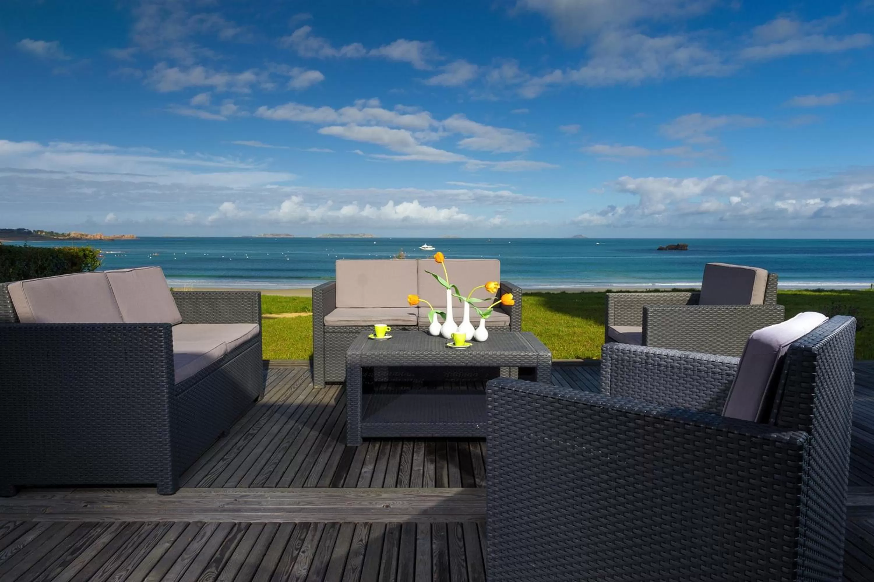 Balcony/Terrace in Logis Hôtel Ker Mor