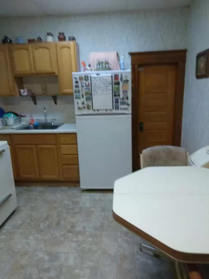 kitchen in Quiet upstairs studio close to town 420 friendly