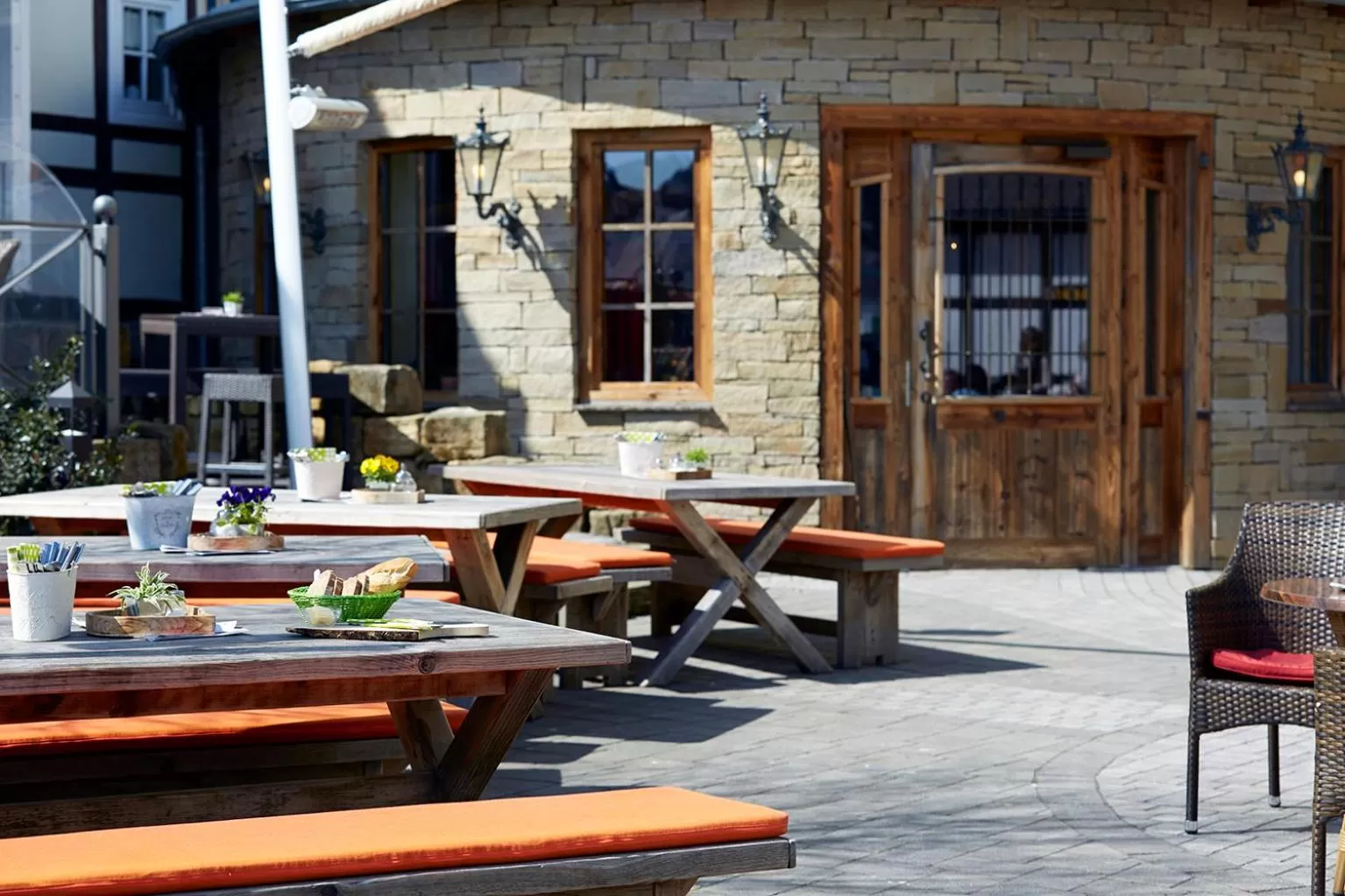 Garden in Gästehaus Dorf-Alm