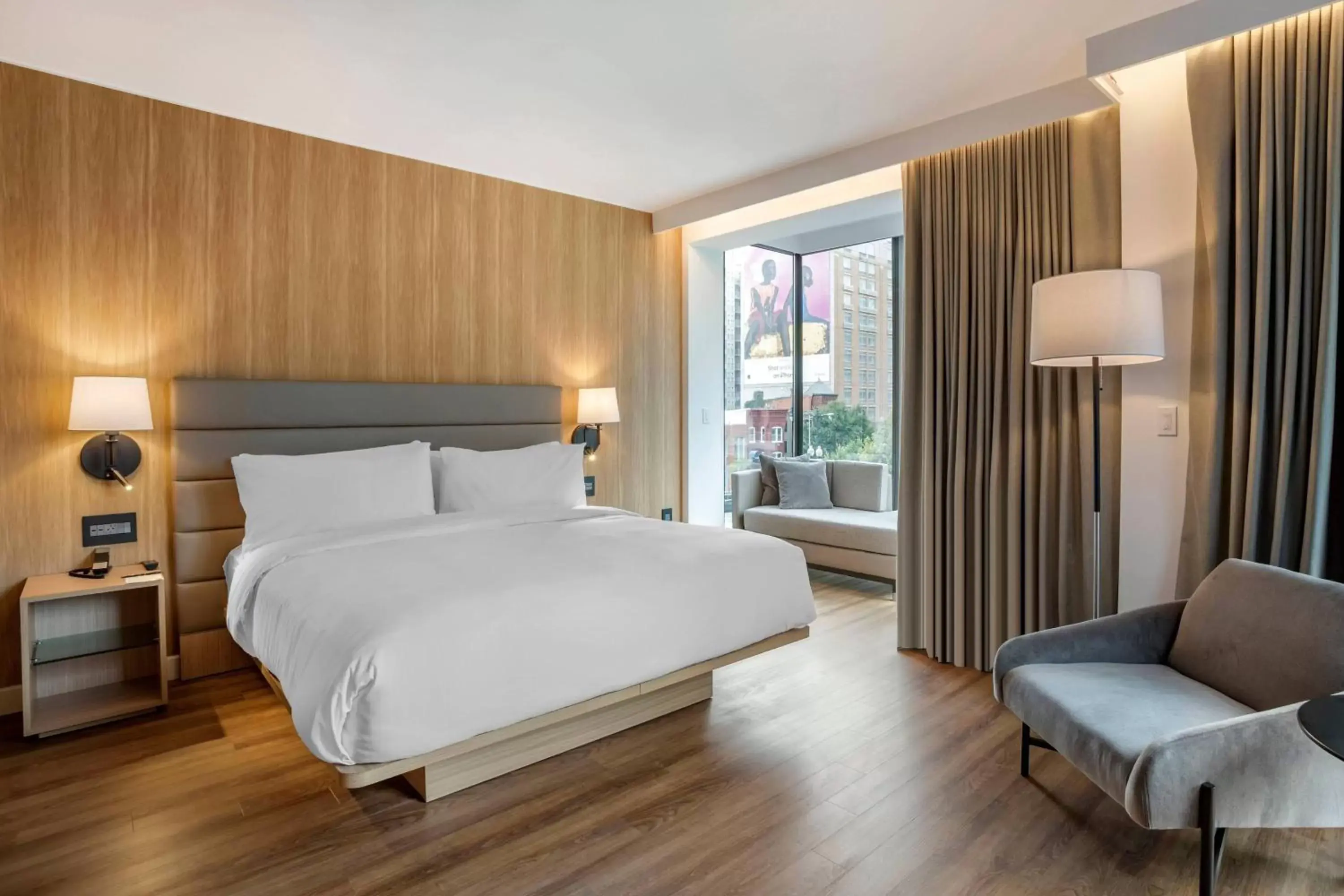 Corner King Room with Tub - Mobility Accessible in AC Hotel by Marriott Washington DC Convention Center Corner King Room with Tub - Mobility Accessible in AC Hotel by Marriott Washington DC Convention Center