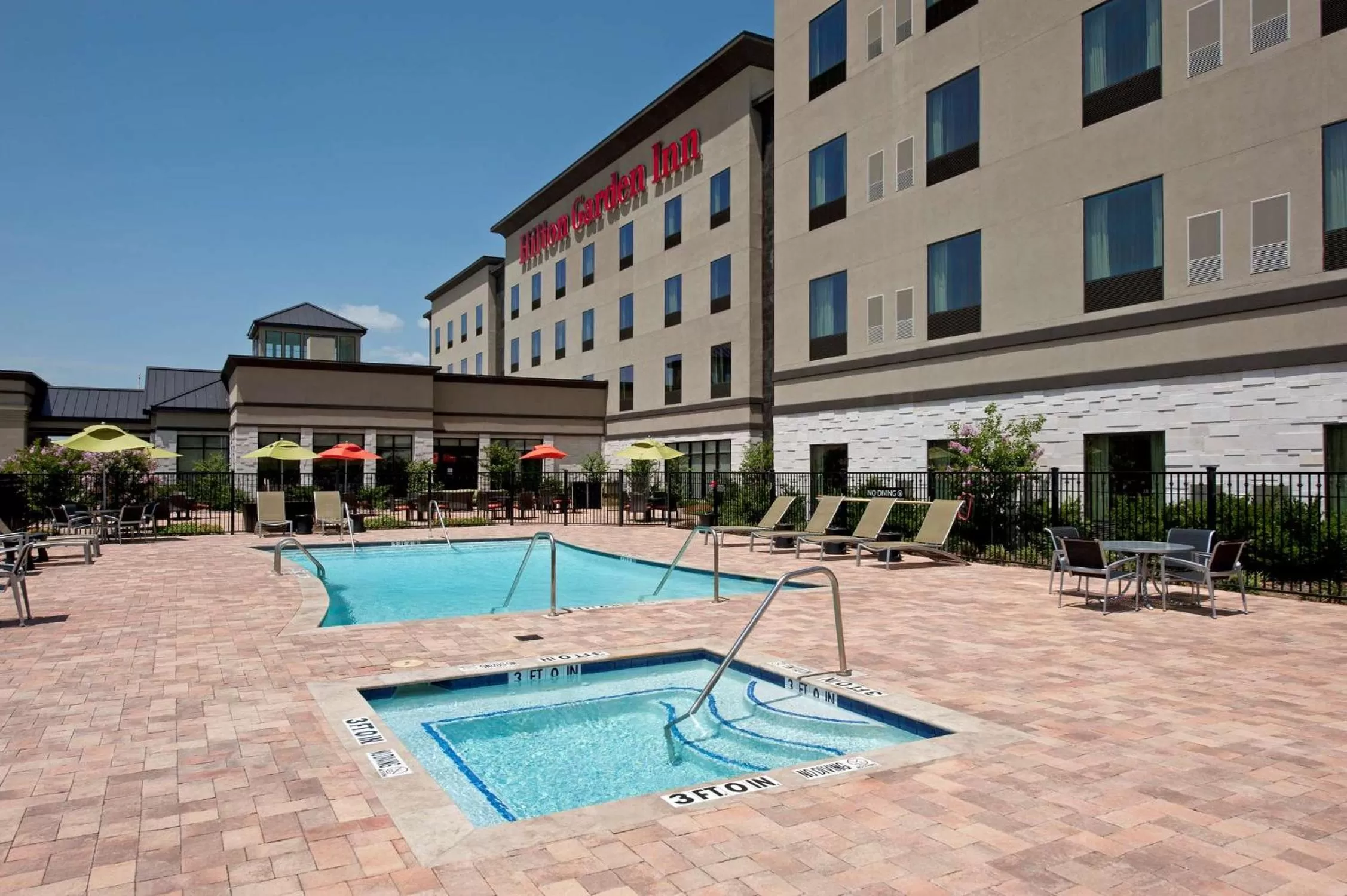 Pool view in Hilton Garden Inn Ft Worth Alliance Airport