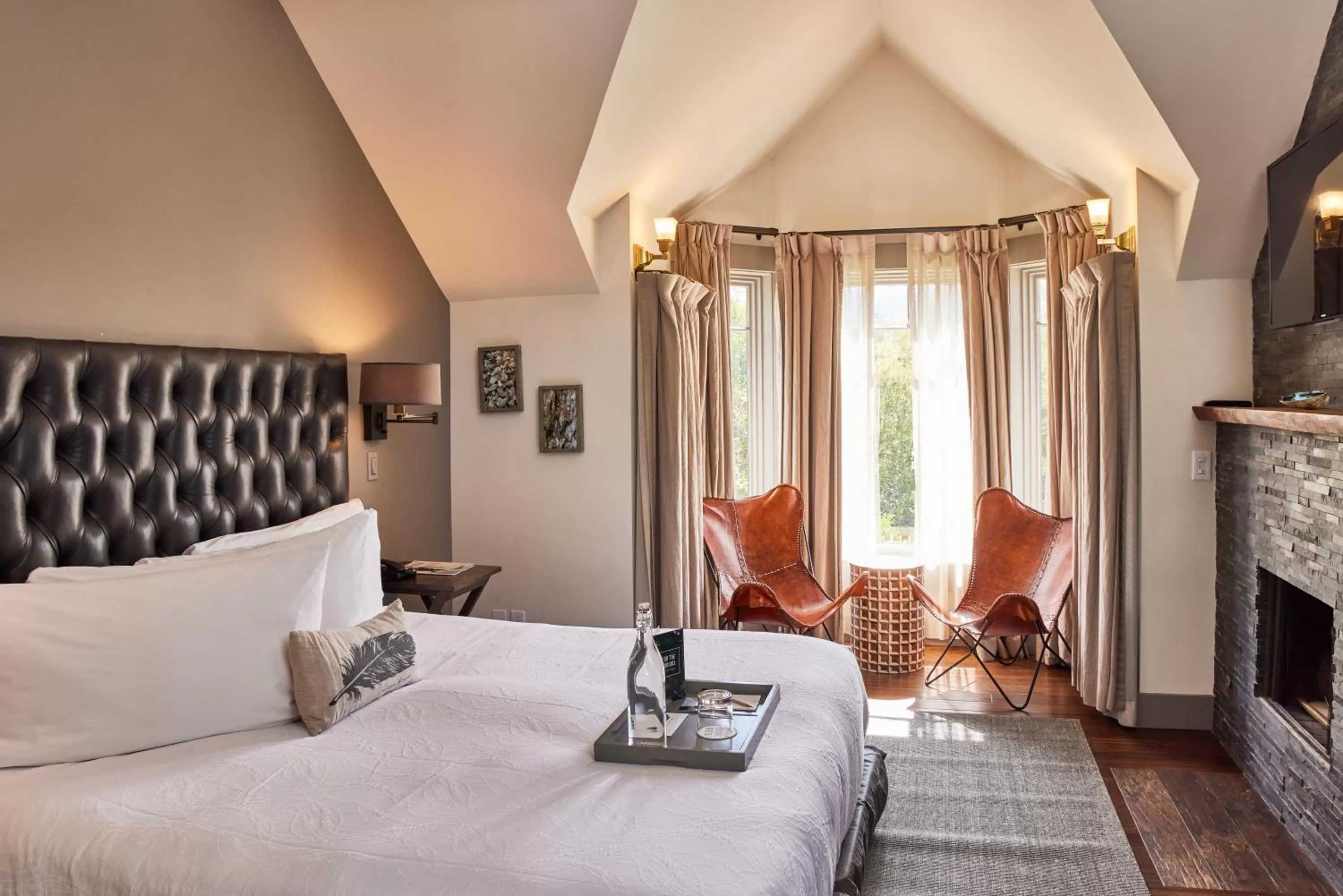 Decorative detail, Bed in Olema House at Point Reyes
