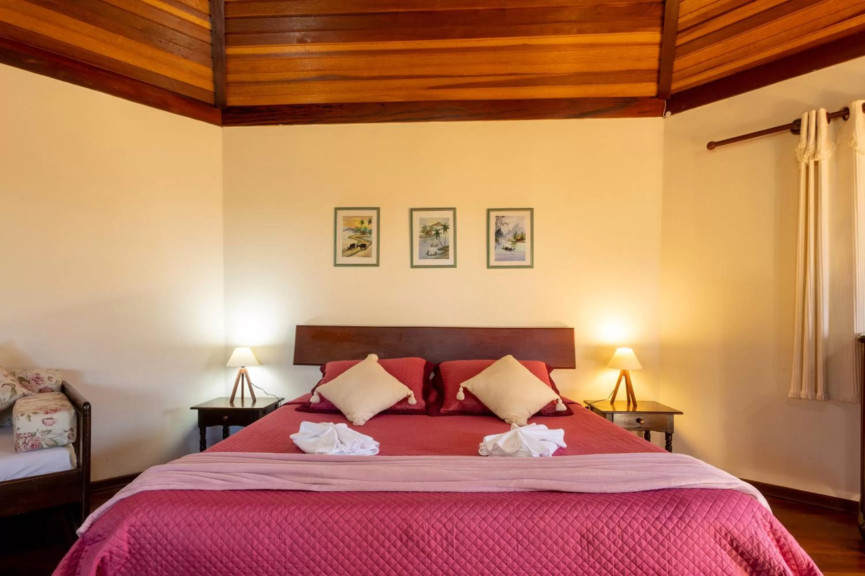 Bed in Chalés 3 Pinheiros