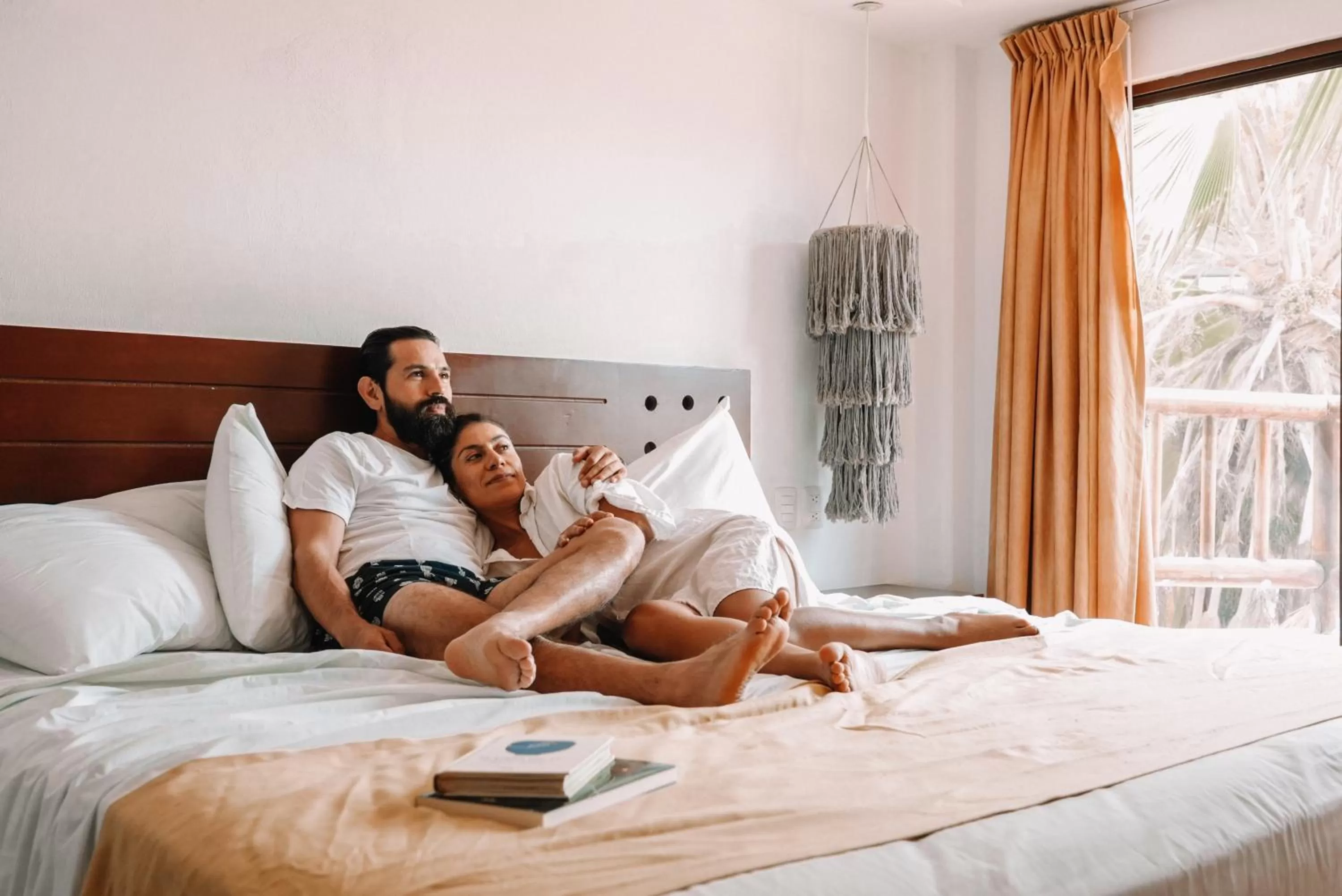 Bed in Hotel Rio Lagartos