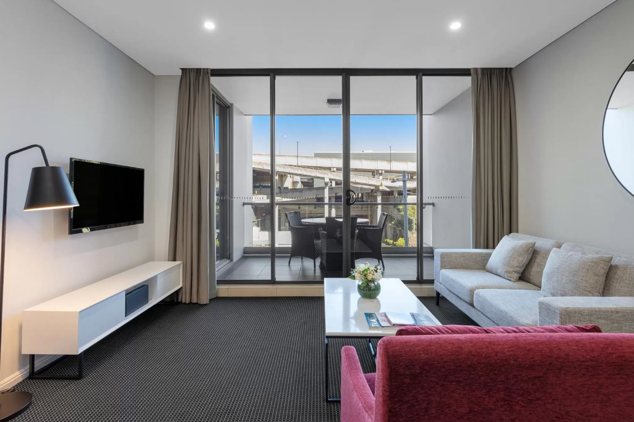Living room in Meriton Suites North Ryde