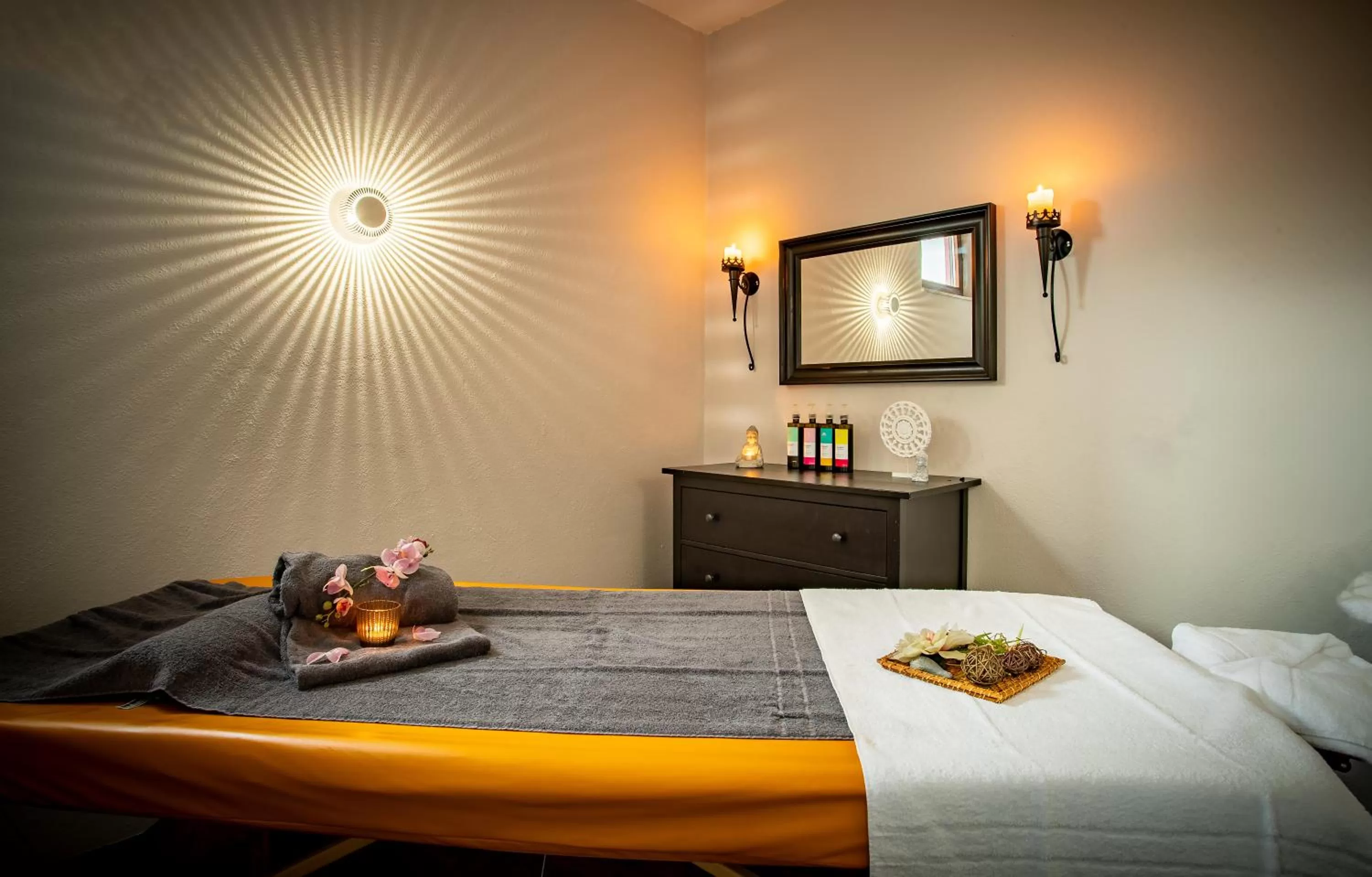 Spa and wellness centre/facilities, Bed in Aqualux Wellness- & Tagungshotel