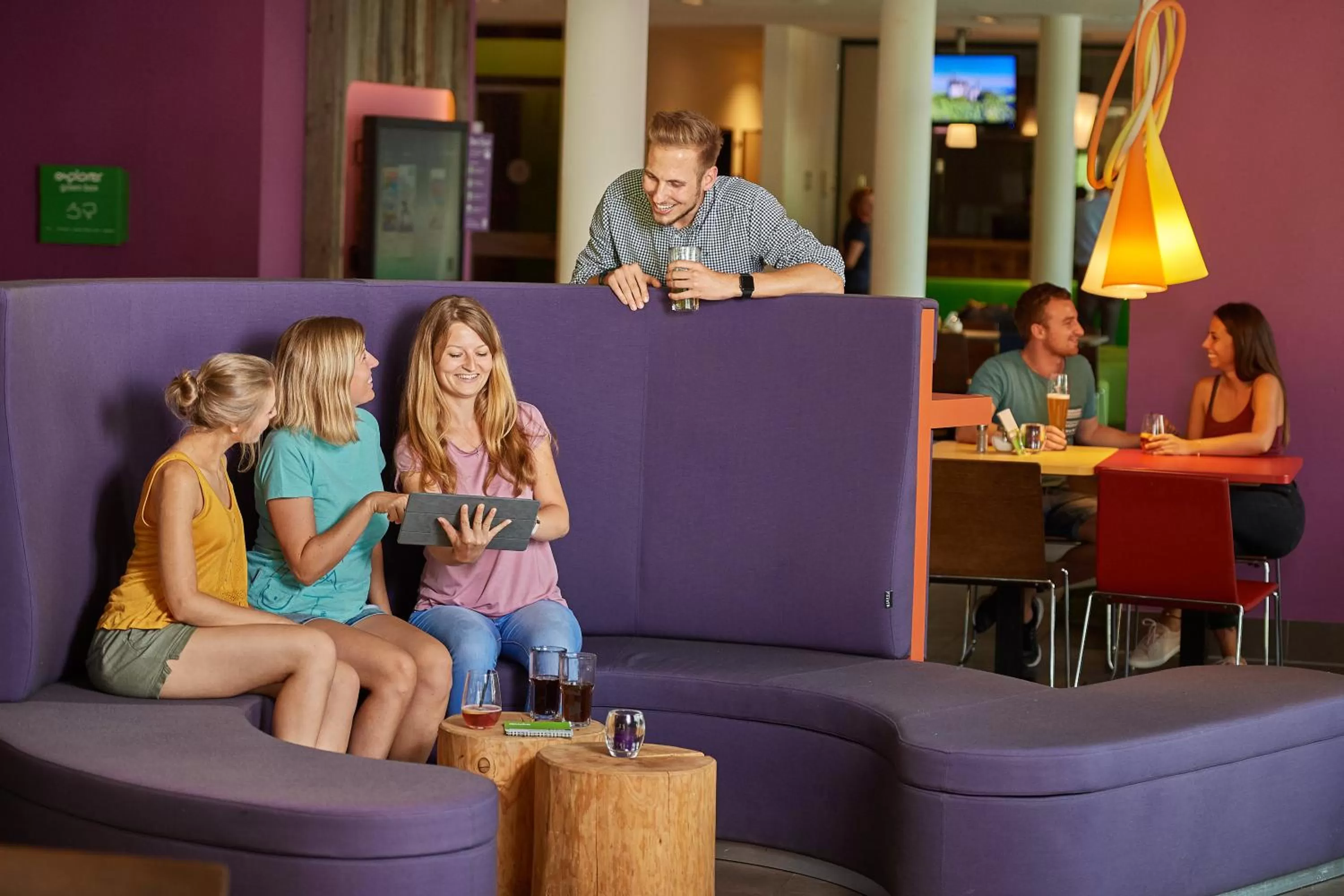 Lounge or bar, Family in Explorer Hotel Garmisch