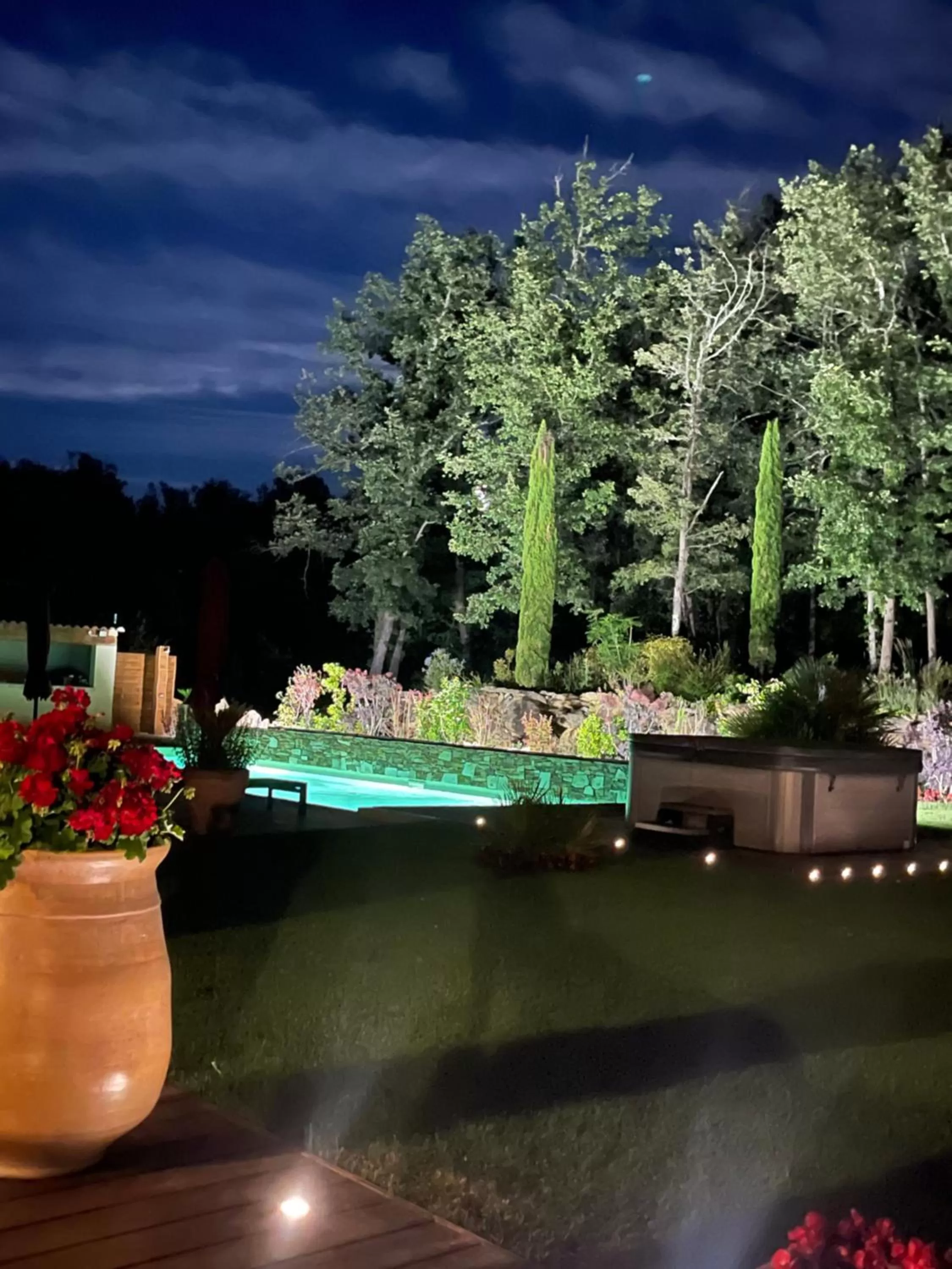 Night, Swimming Pool in La Dryade