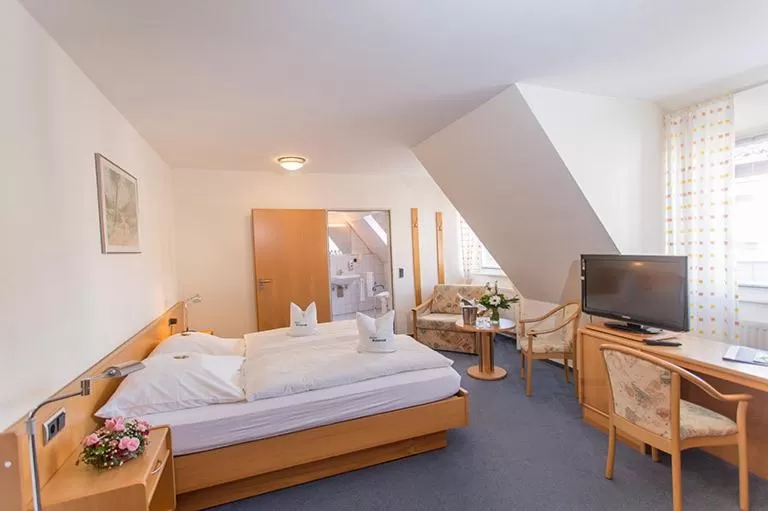 Photo of the whole room, Bed in Hotel Restaurant Brintrup